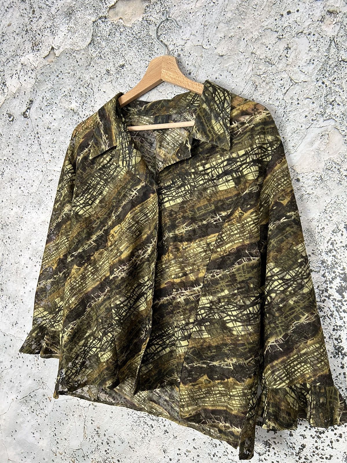 Vintage Vintage Avantgarde Shirt Camo Grunge Military Rock Punk Size US L / EU 52-54 / 3 - 2 Thumbnail