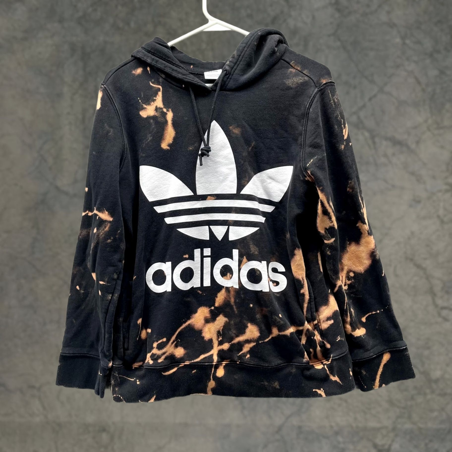 Adidas VINTAGE adidas Sweater Women Small Hoodie Pullover Black Orange Trefoil Casual Knit Fleece Pullover Logo Long Sleeve Size S / US 4 / IT 40 - 1 Thumbnail