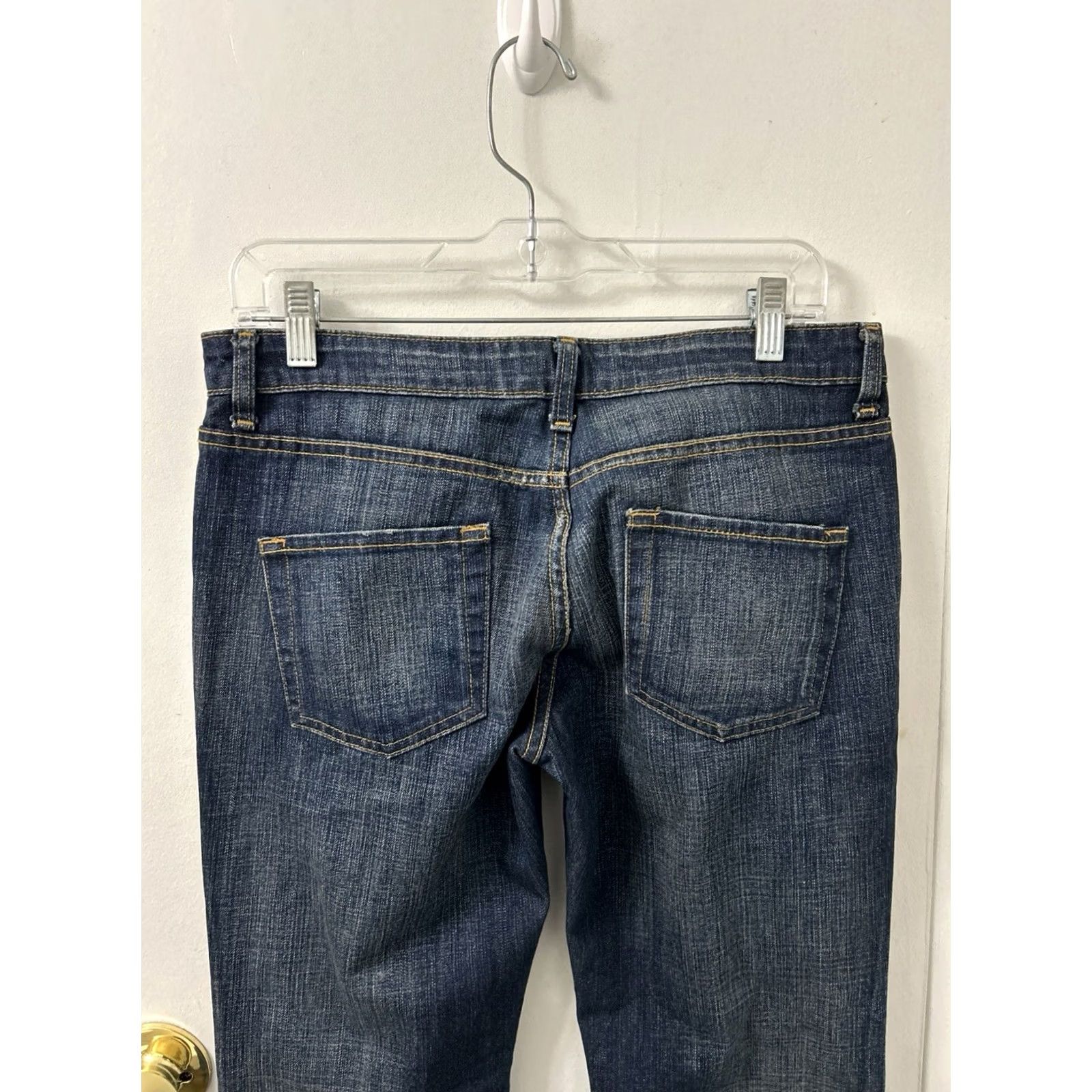 Vintage VTG Polo Jeans Ralph Lauren Womens Bootcut Jeans Melanie Dark Wash 30x31 Denim 100% Cotton Mid Rise Classic 5-Pocket Button Closure Size 30" / US 8 / IT 44 - 7 Thumbnail