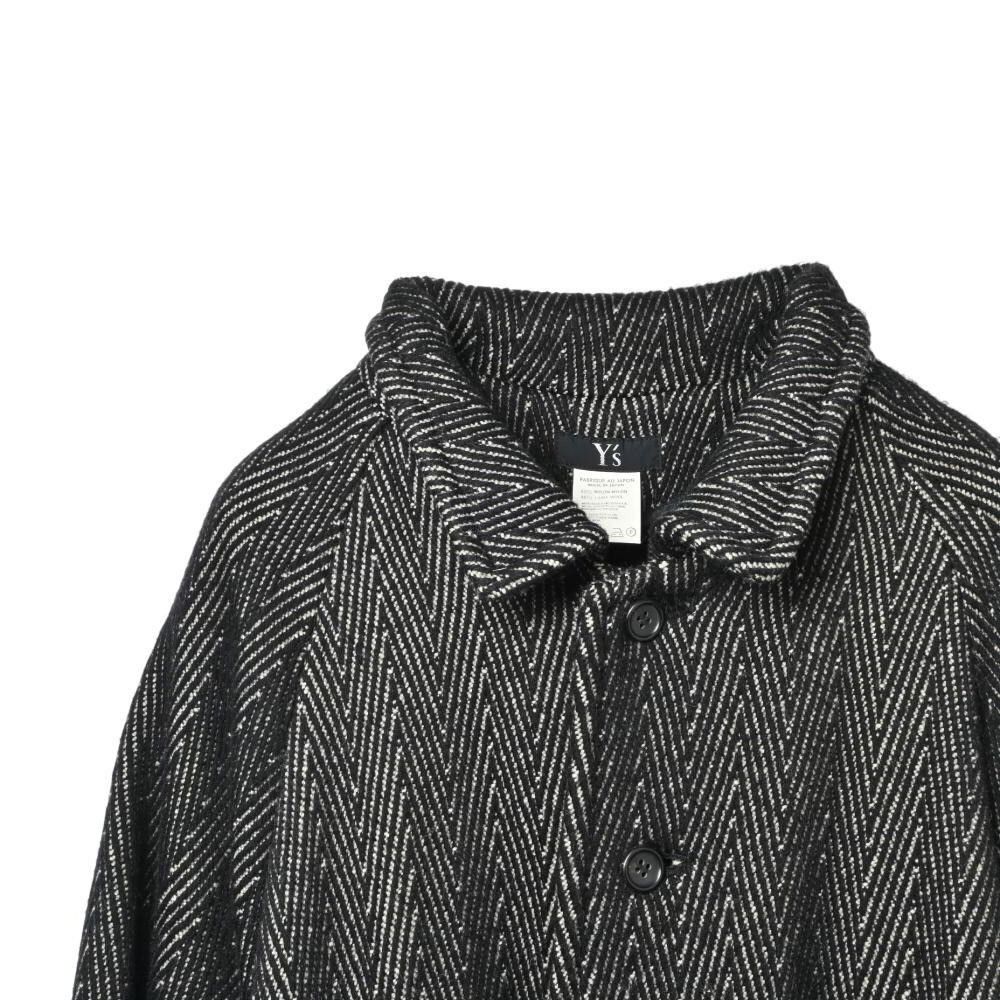 Yohji Yamamoto YOHJI YAMAMOTO Wool Blend Herringbone Jacquard Coat Gray Size US M / EU 48-50 / 2 - 3 Thumbnail
