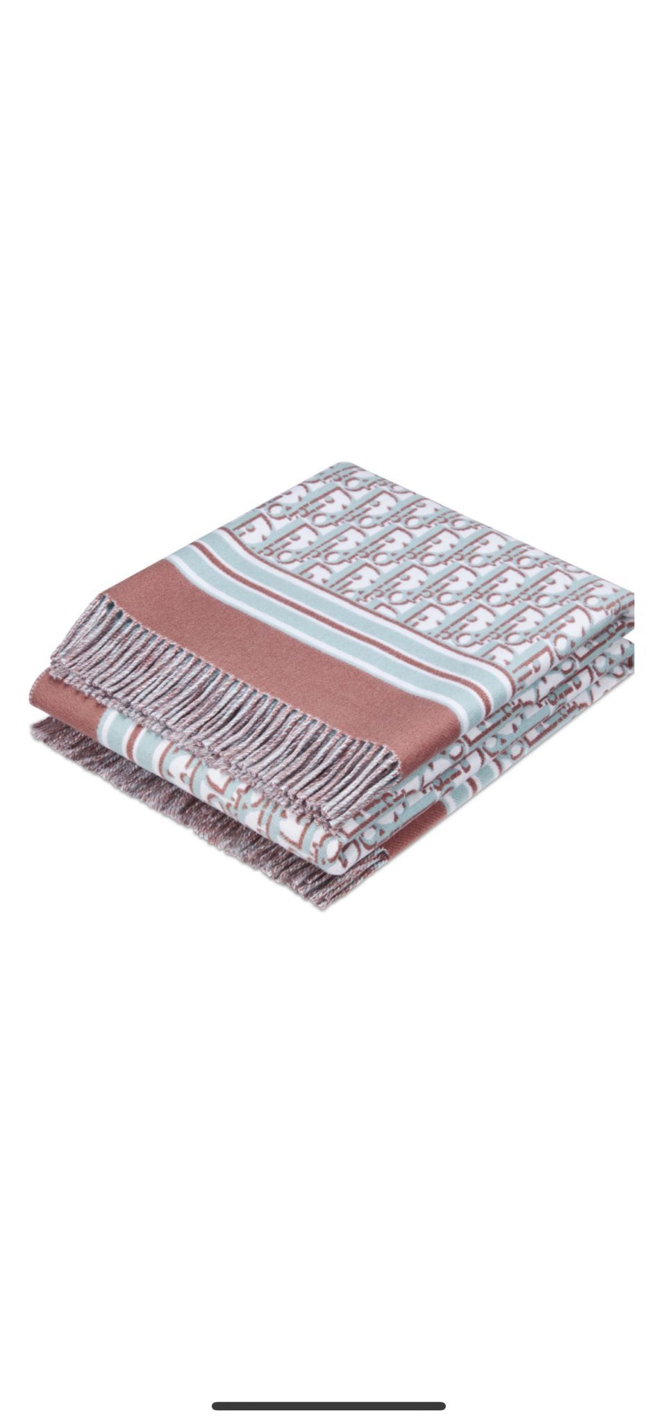 Dior o1w1db10924 Size: OS / Oblique Blanket in Plum/Light Gray Size ONE SIZE - 4 Thumbnail