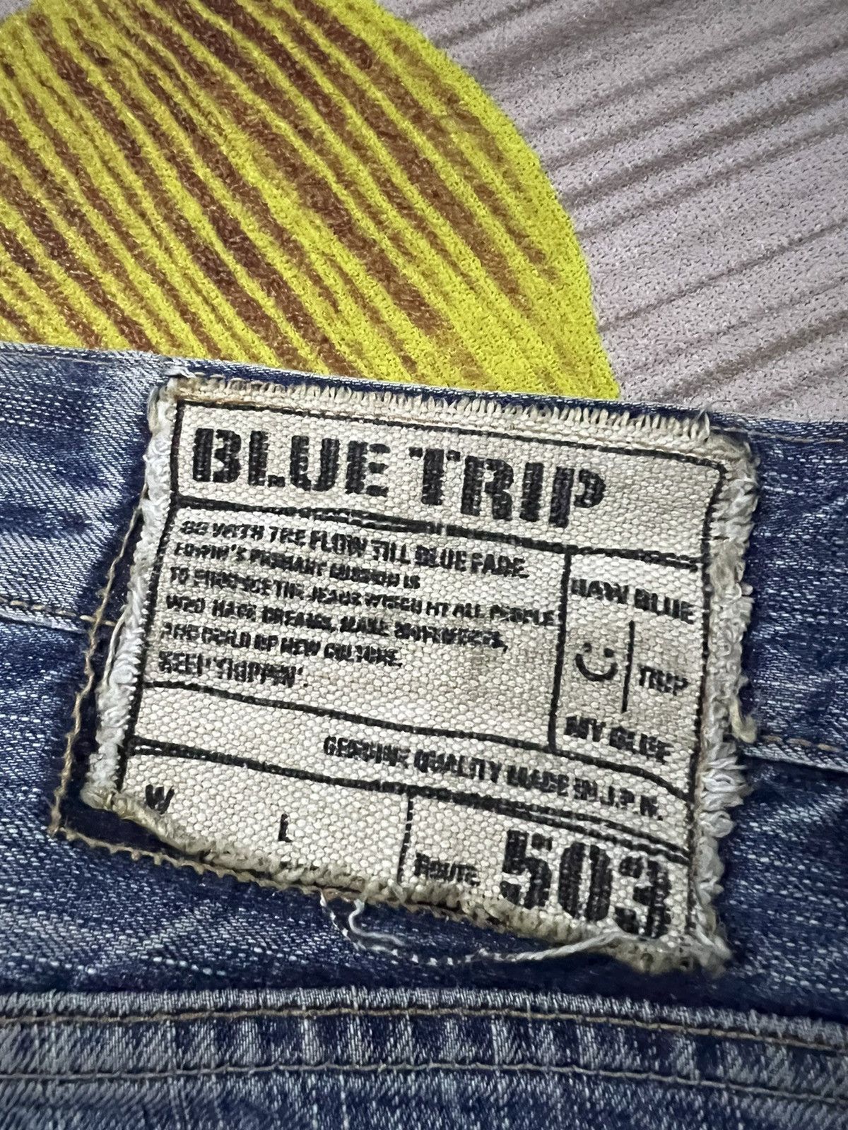 Edwin × If Six Was Nine × Japanese Brand VINTAGE EDWIN 503 BLUE TRIP DISTRESSED JAPAN JEANS Size US 34 / EU 50 - 21 Thumbnail