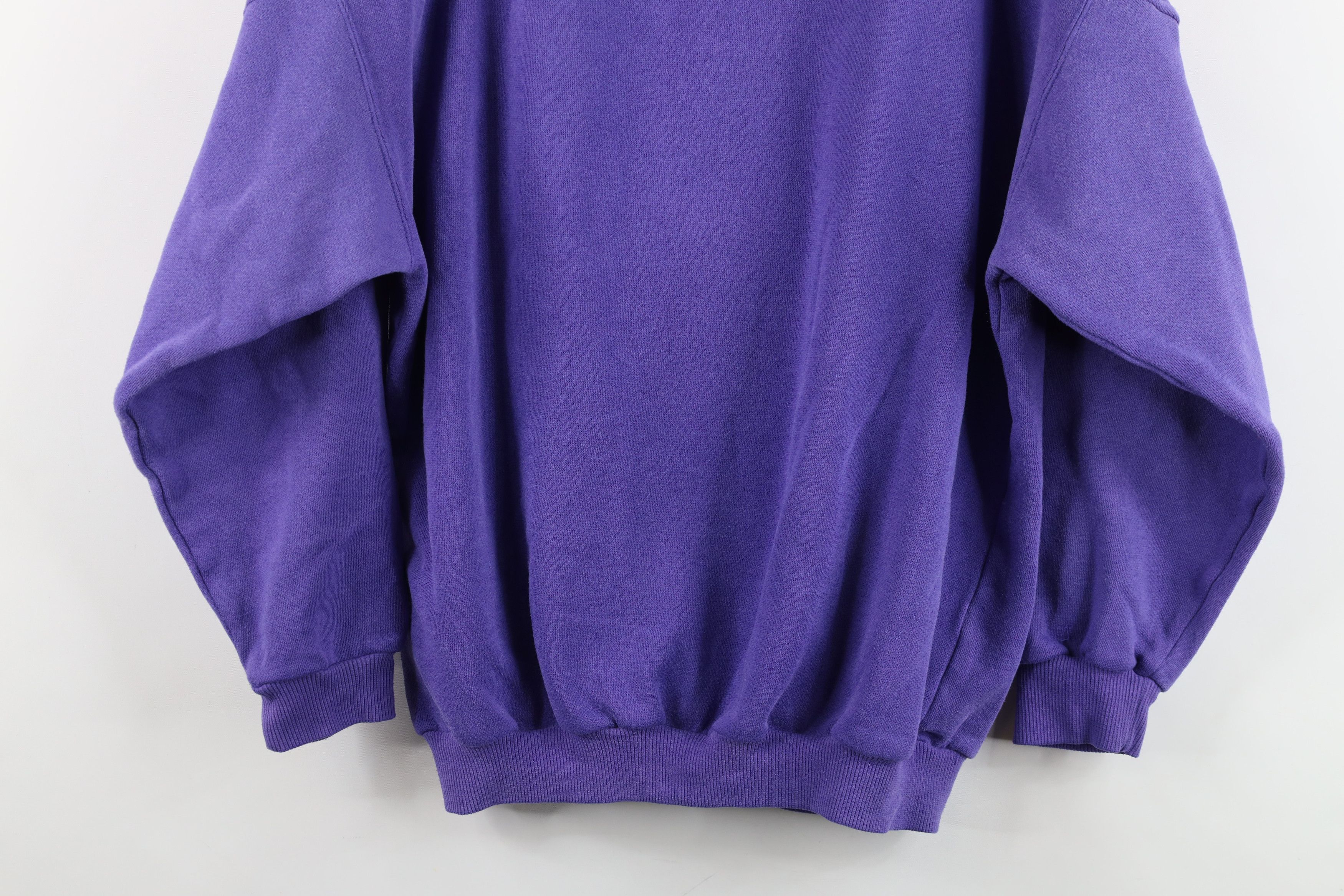 Vintage Vintage 90s IOU Spell Out Football Jersey Sweatshirt Purple Size M / US 6-8 / IT 42-44 - 14 Thumbnail