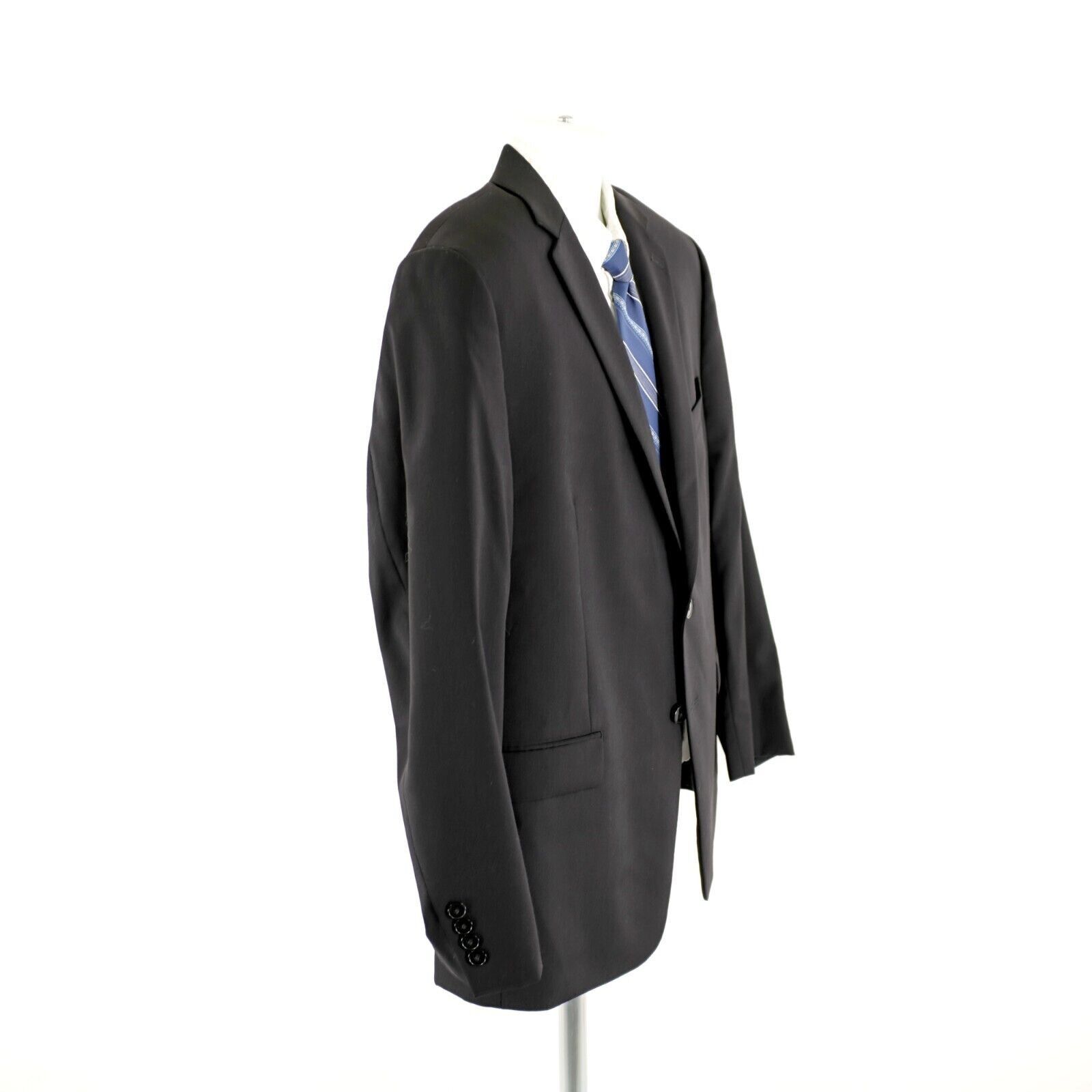 Calvin Klein Calvin Klein Black Wool 2 Button Blazer 42S Size 42S - 8 Thumbnail