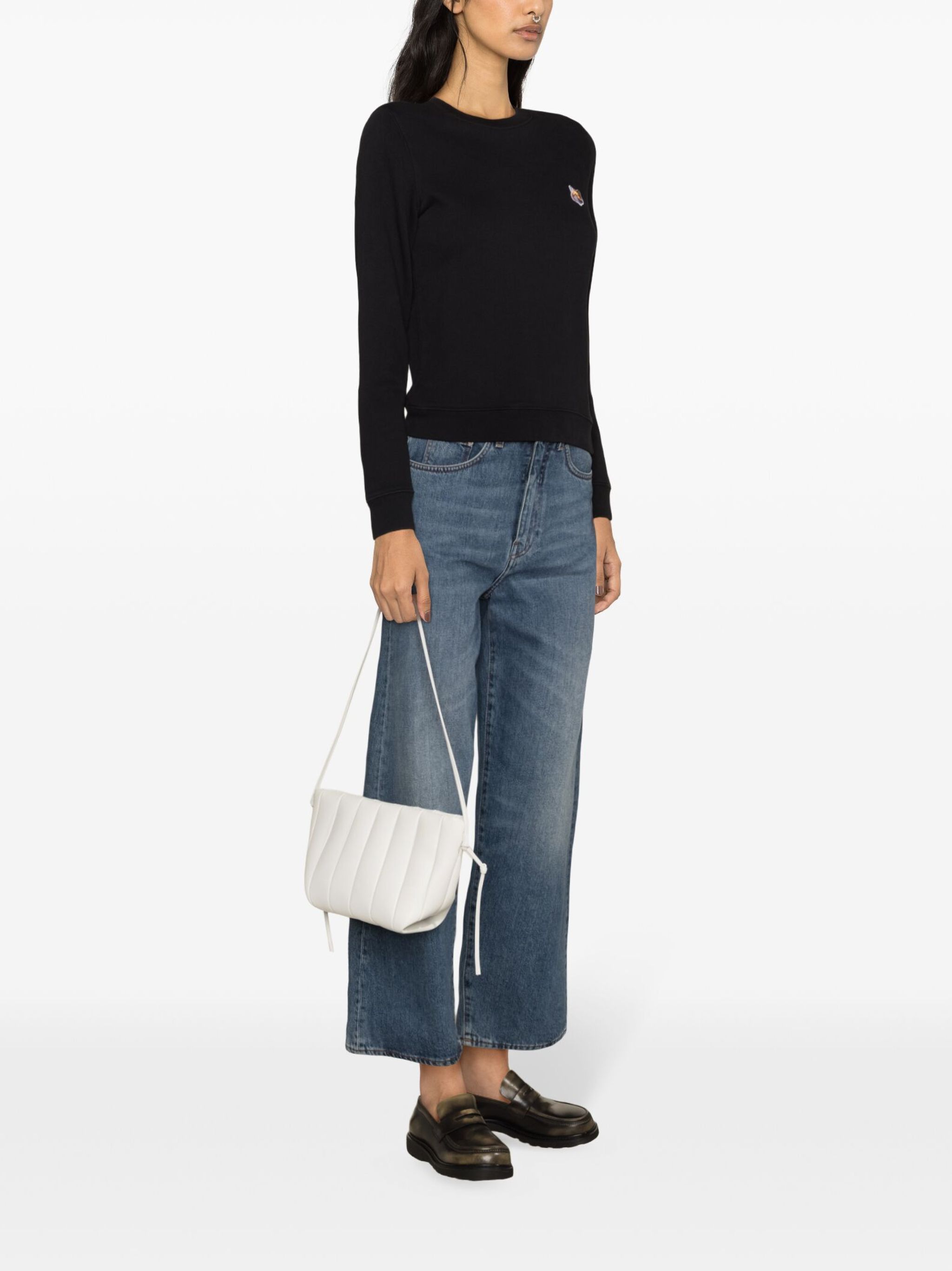 Maison Kitsune o1s22i1n1124 Fox Head Regular Fit Sweatshirt in Black Size L / US 10 / IT 46 - 3 Thumbnail