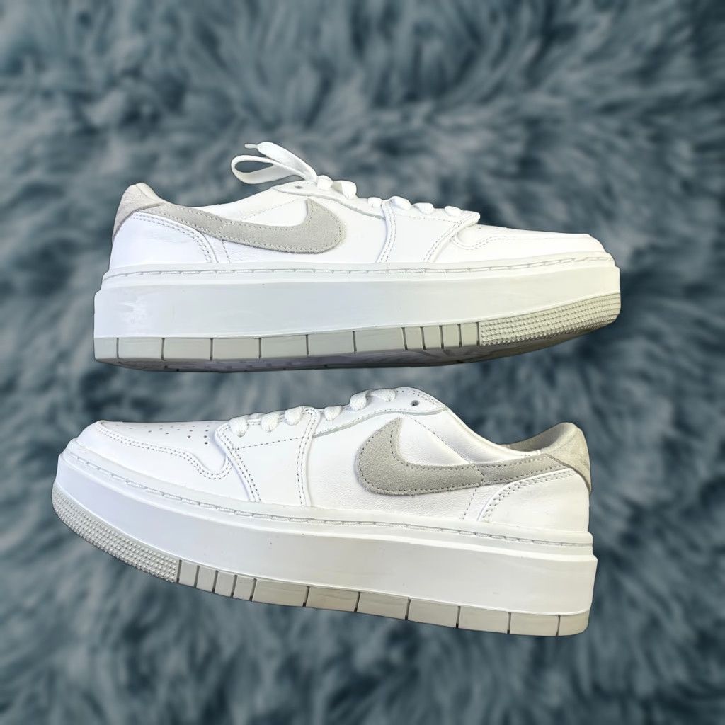Jordan Brand Air Jordan Retro 1 Elevate Low Sneakers Womens 9.5 White DH7004-110 Sneakers White/Natural Grey Womens 2022 Leather Low Top Size US 7 / IT 37 - 1 Thumbnail