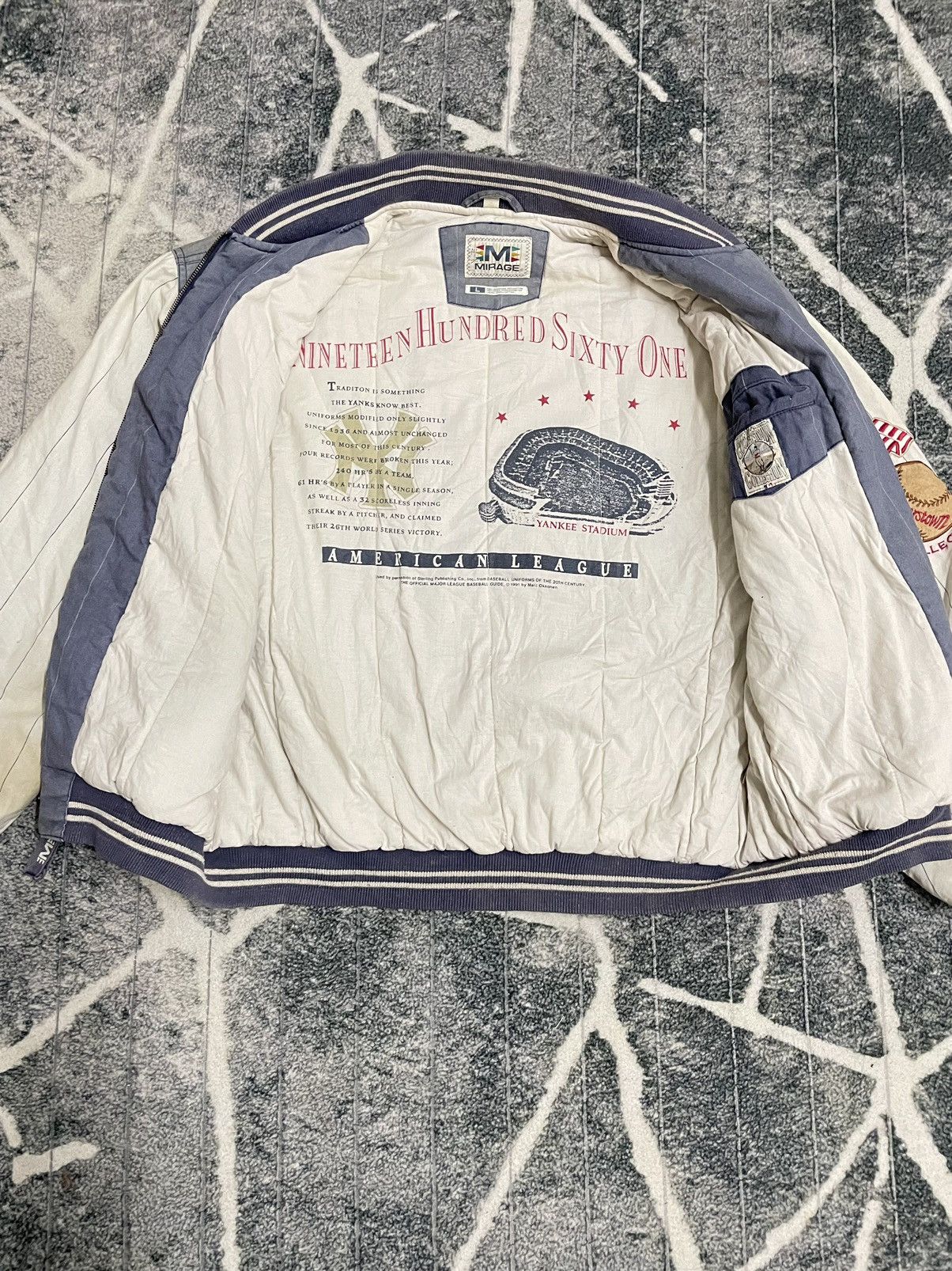 New York Yankees × Vintage VINTAGE NEW YORK YANKEES COOPERSTOWN COLLECTION BOMBER 1991 Size US L / EU 52-54 / 3 - 11 Thumbnail