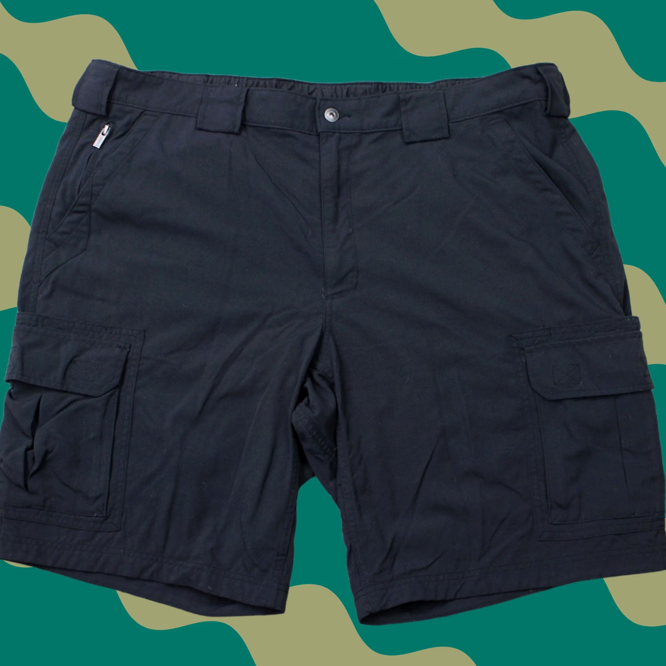 Vintage Duluth Mens 2XL XXL Black On the Fly Relaxed Cargo Nylon Shorts 11" Inseam Pockets Utility Bag Short Pants Regular Rise 46 Waist Size US 39 - 1 Thumbnail