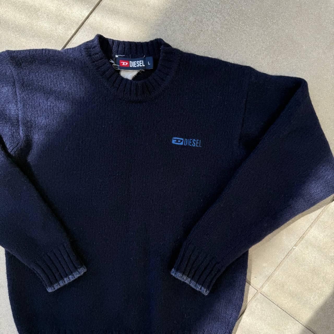 Diesel Diesel Vintage 90s Wool Sweater Jumper Navy Blue Embroidered Size US M / EU 48-50 / 2 - 4 Thumbnail