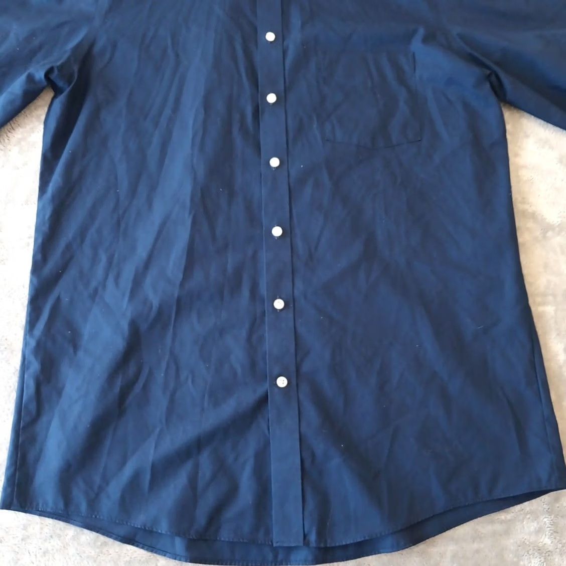 Stafford Stafford Shirt Mens 16.5 Blue Long Sleeve Button-Up Cotton Blend Shirts Mens Blue 16.5 Button-Up Shirt Men Size US XL / EU 56 / 4 - 4 Thumbnail
