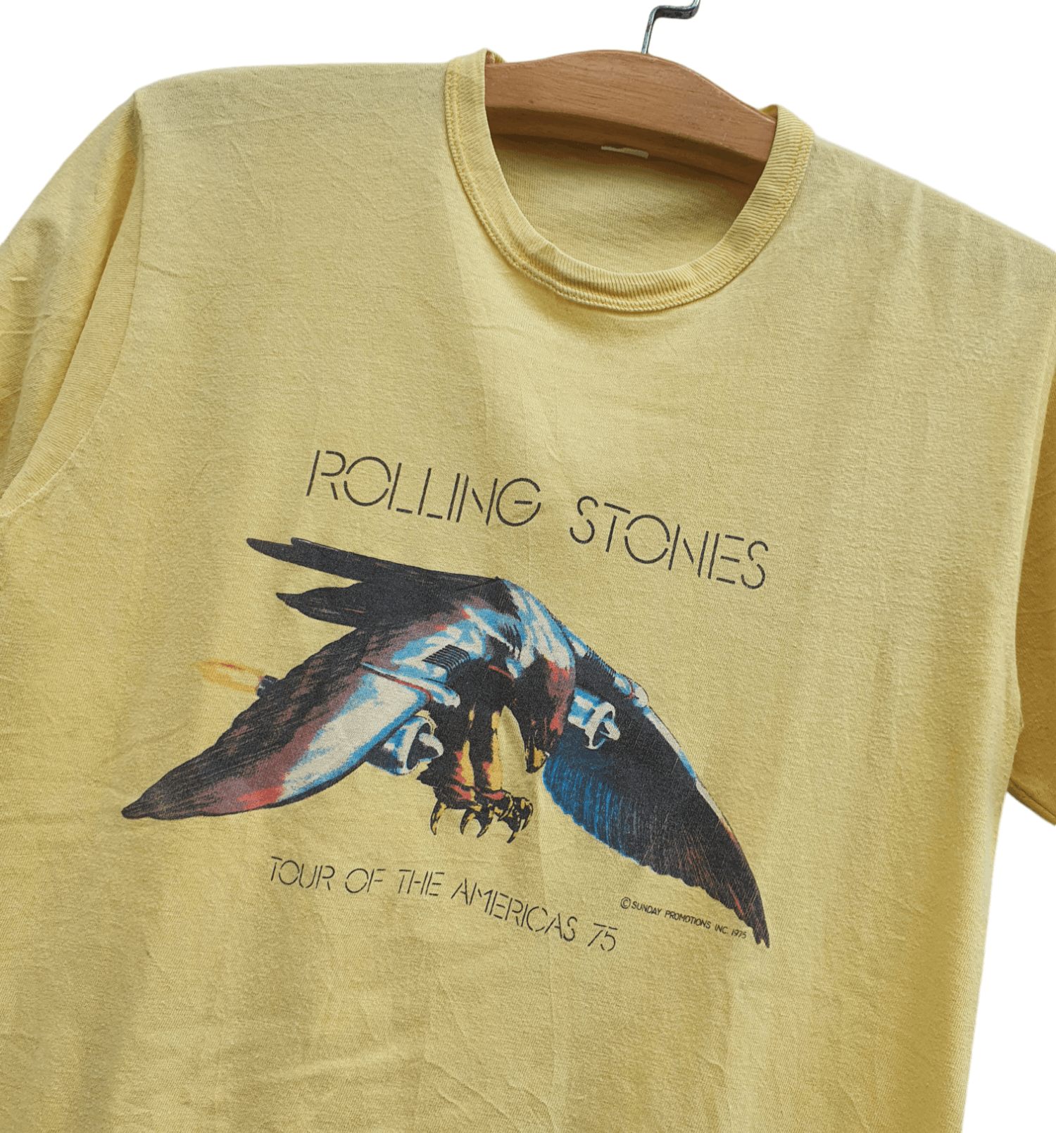 The Rolling Stones × Vintage 🔥 OG 70s ROLLING STONES Tour Of The Americas 1975 Promo Tee Size US M / EU 48-50 / 2 - 2 Thumbnail