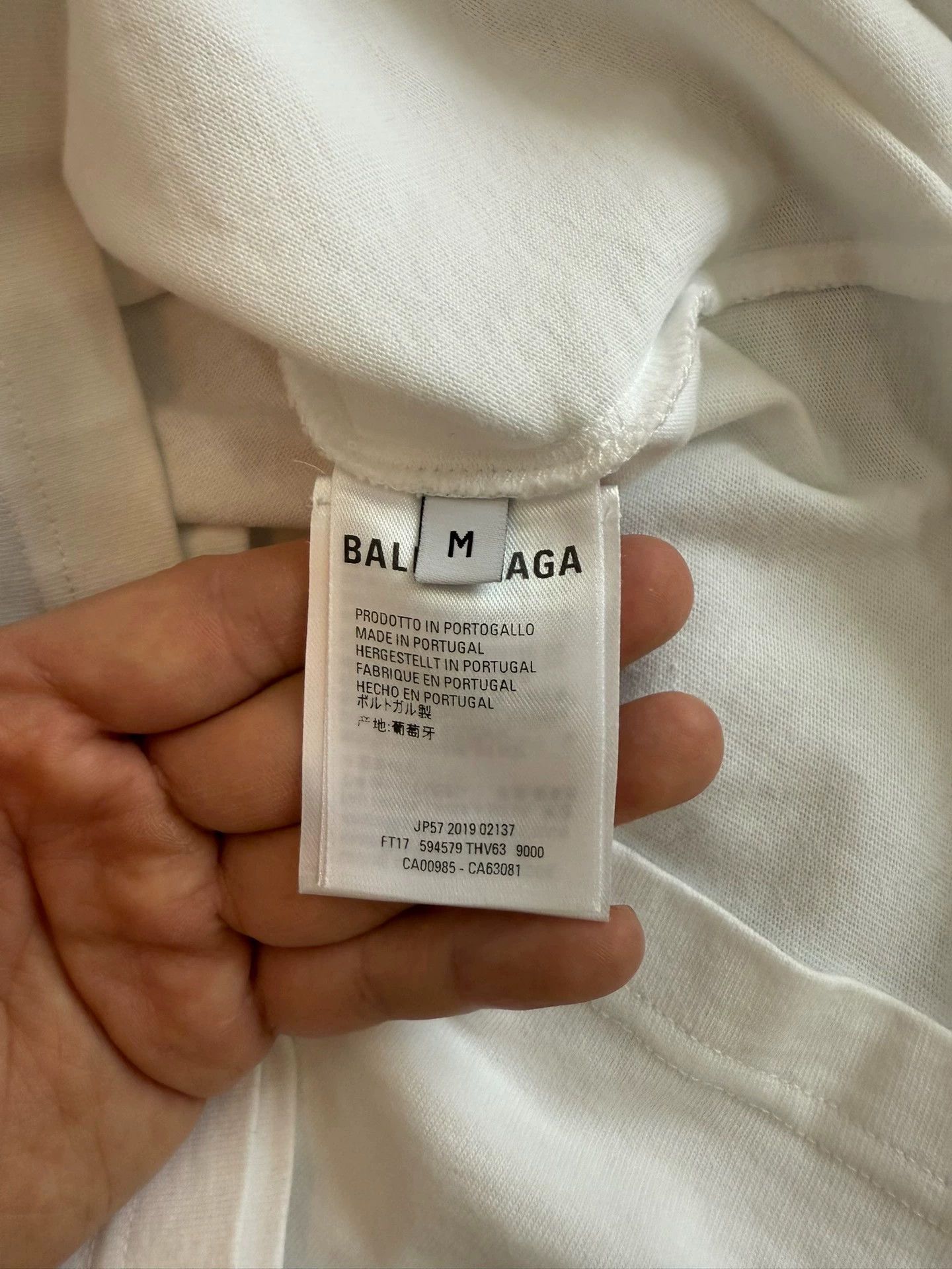 Balenciaga Balenciaga White Green Logo Oversized Short Sleeve T-shirt M Size US M / EU 48-50 / 2 - 6 Thumbnail