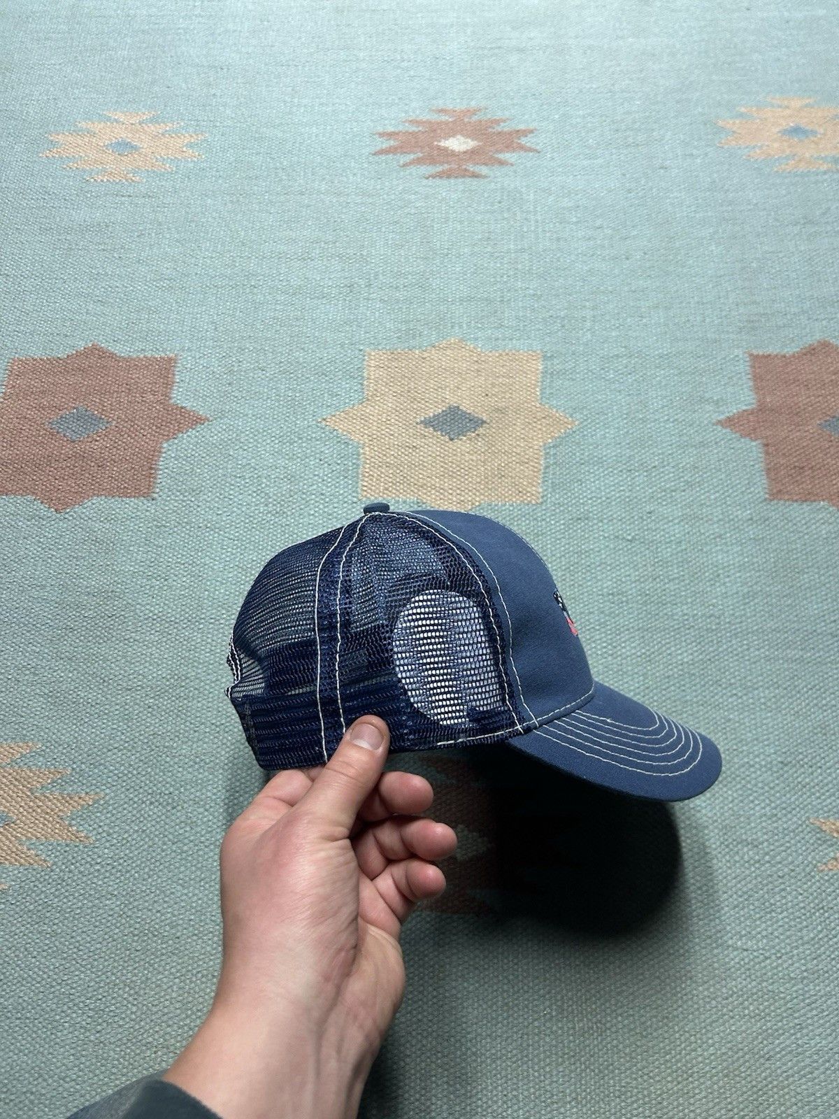 Vintage Vtg trucker hat Florida USA American flag blue snapback Size ONE SIZE - 8 Thumbnail
