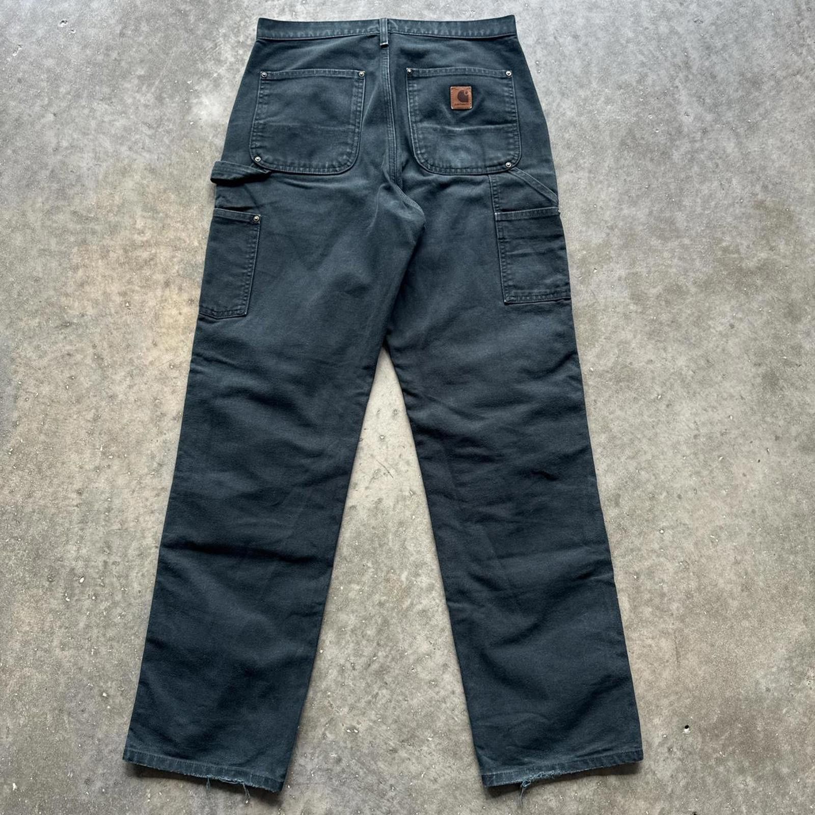 Carhartt Black Carhartt Carpanter Double Knee Vintage Y2k Cargo Pants Size US 31 - 6 Thumbnail