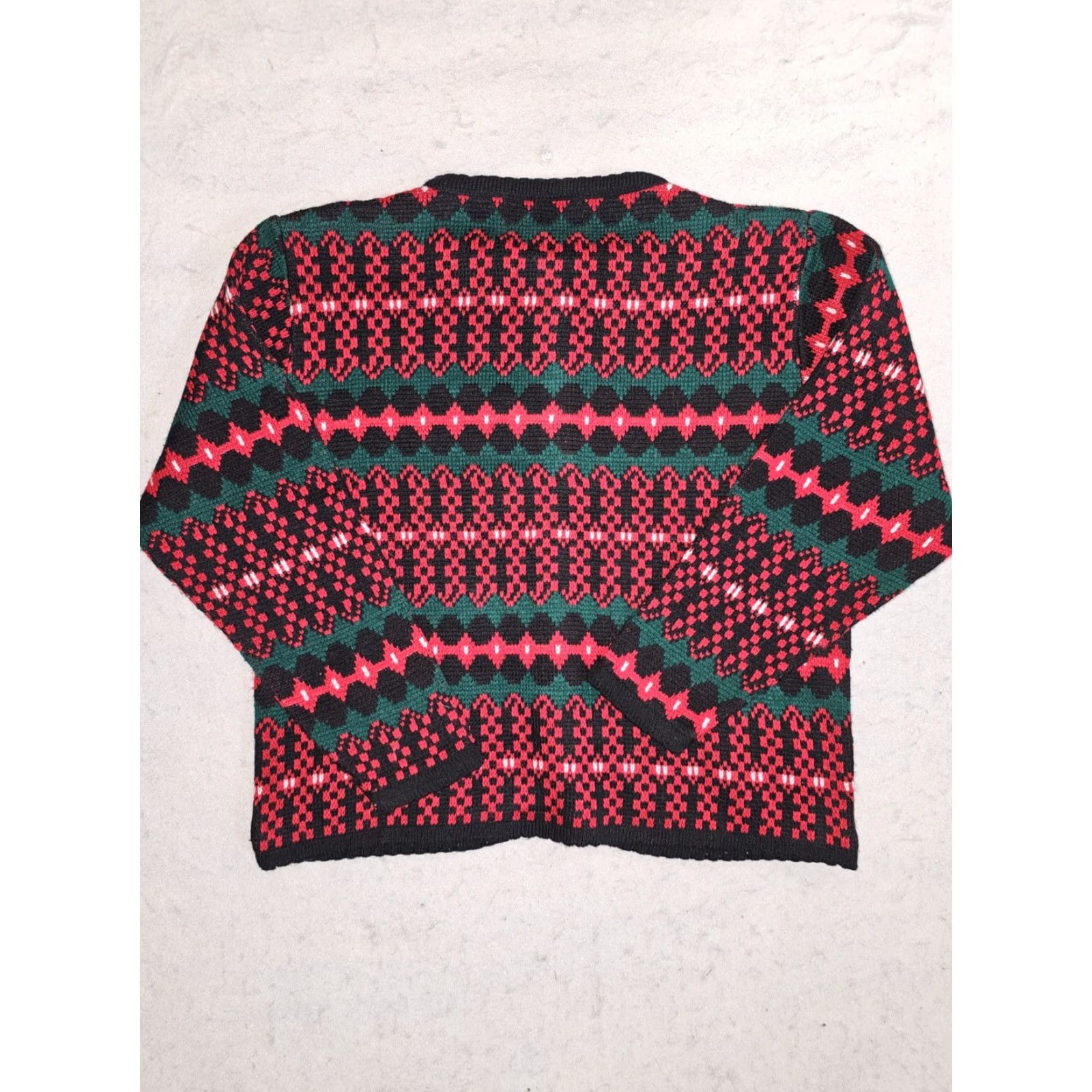 Vintage VINTAGE Tally Ho Sweater Cardigan Button-Up Christmas Holiday Red Women's Size Small Size S / US 4 / IT 40 - 6 Thumbnail