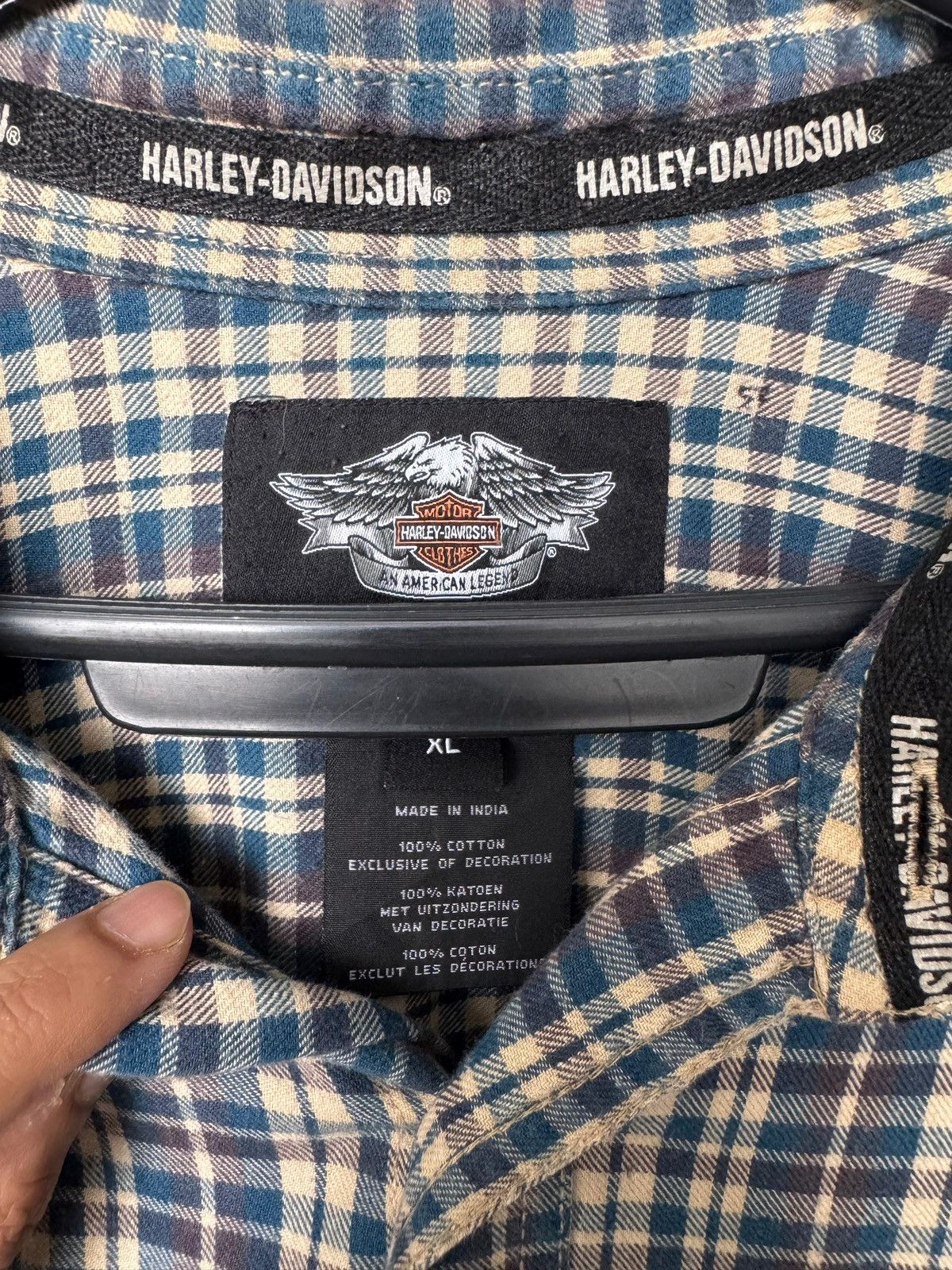 Harley Davidson Crazy Vintage Y2K Harley Davidson flannel Size US XL / EU 56 / 4 - 4 Thumbnail