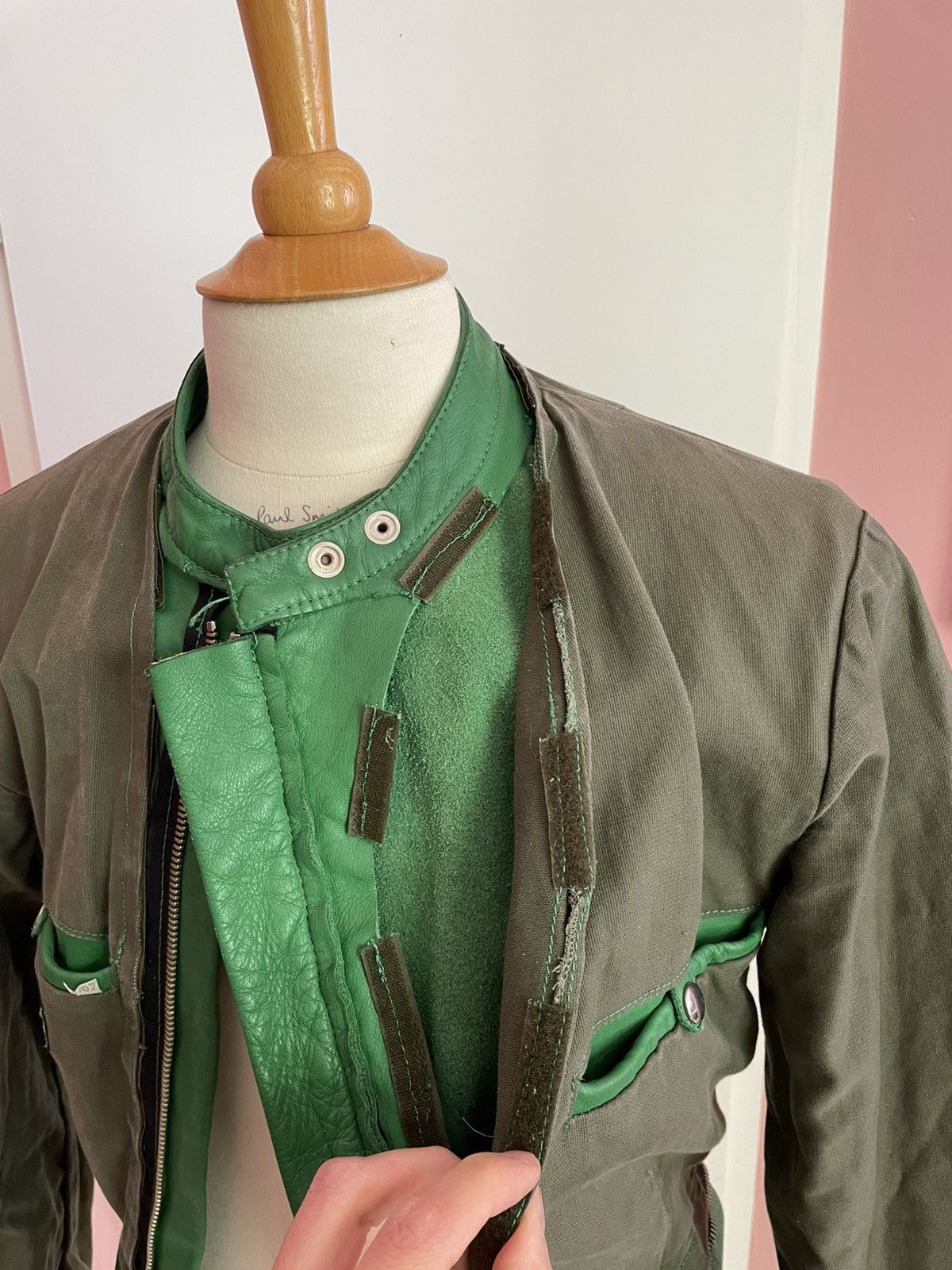 Other Vintage 1991 “Frogman” German POLIZEI Green Leather Uniform Size US L / EU 52-54 / 3 - 12 Thumbnail