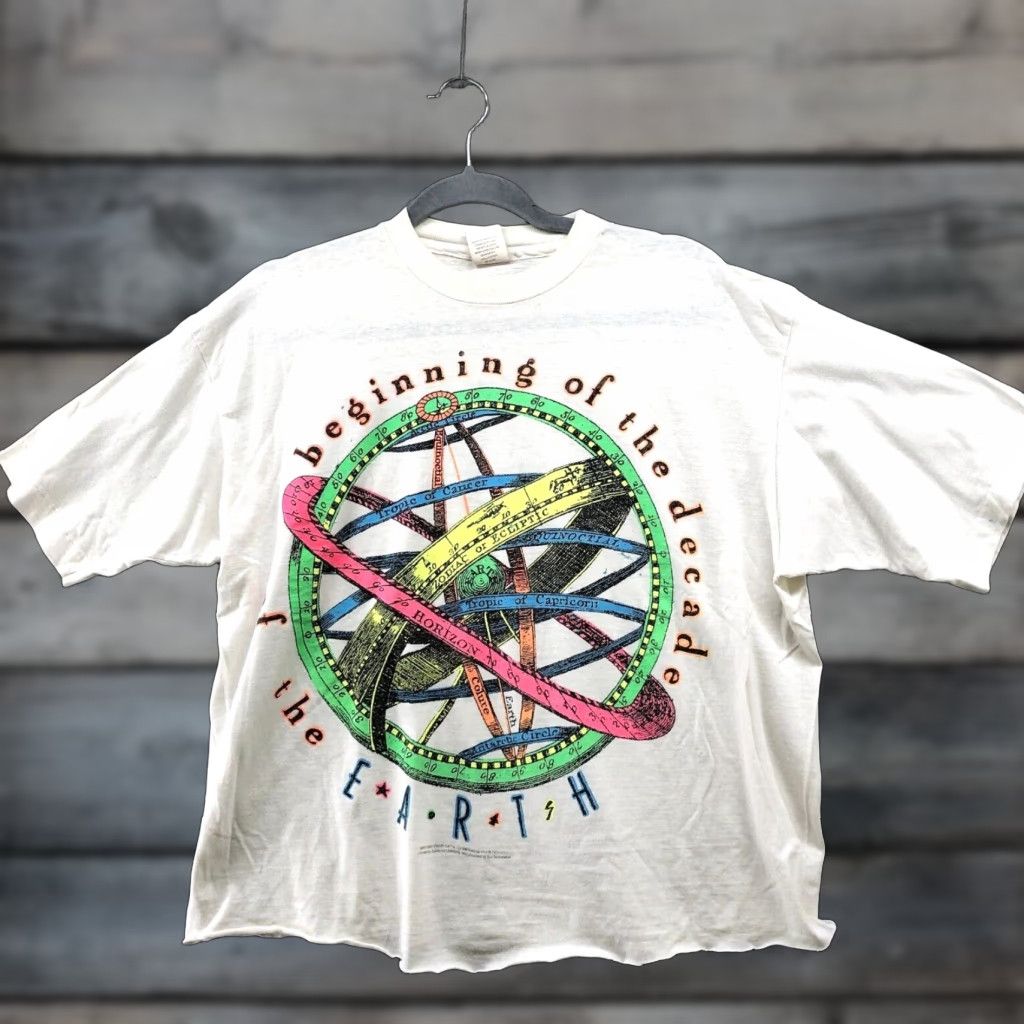 Sunray Sportswear VINTAGE Sun Sportswear Zodiac Graphic Cotton T-Shirt Women’s L White Casual Astrology Horoscope Cropped 90s Size L / US 10 / IT 46 - 1 Thumbnail