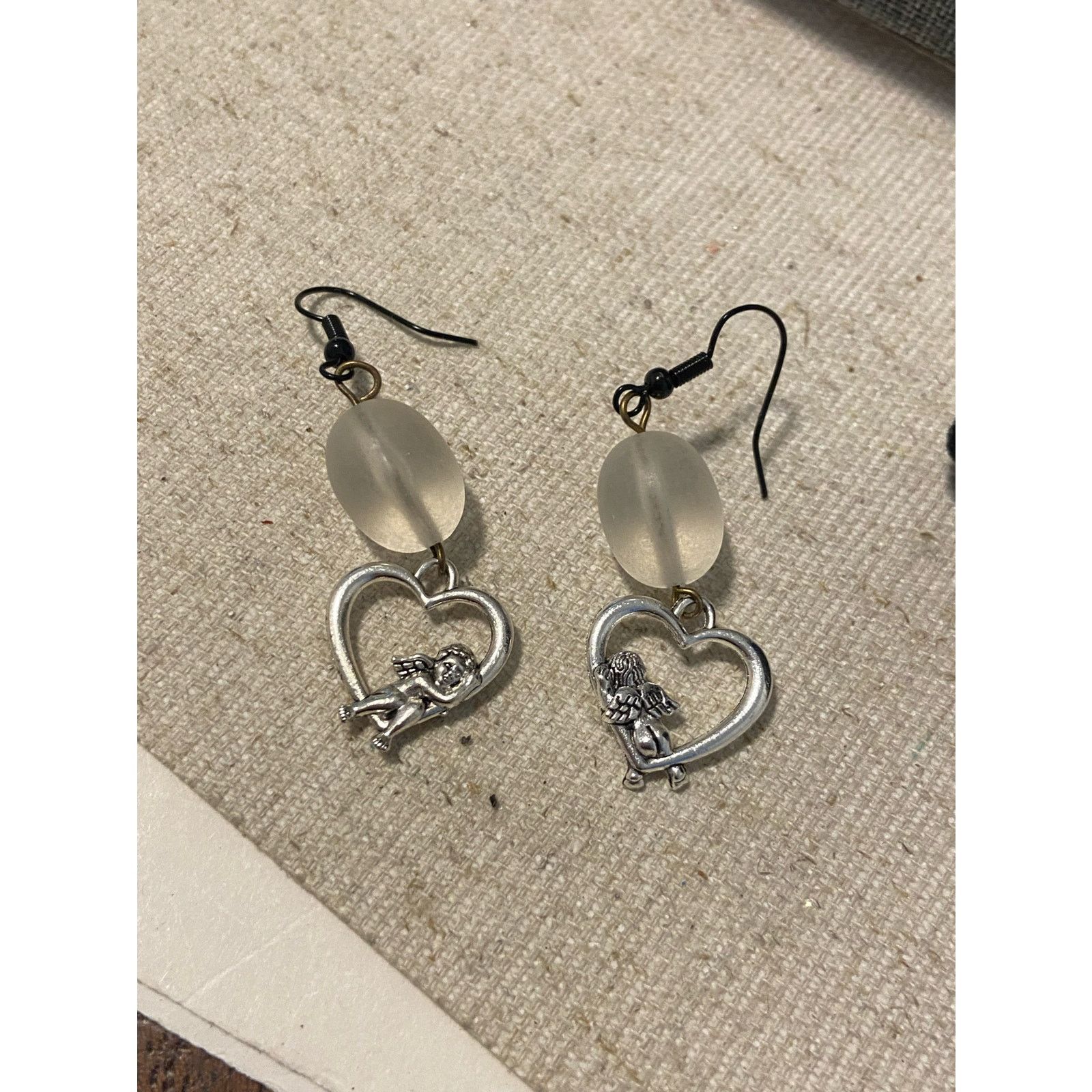 Handmade heart earrings Size ONE SIZE - 4 Thumbnail