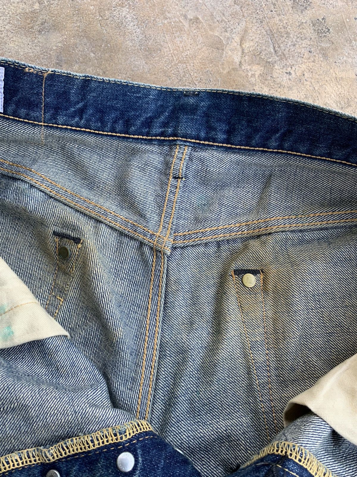 Japanese Brand × Kapital × Vintage Eight-G 880 Redline Selvedge Distressed Denim Size US 32 / EU 48 - 16 Thumbnail
