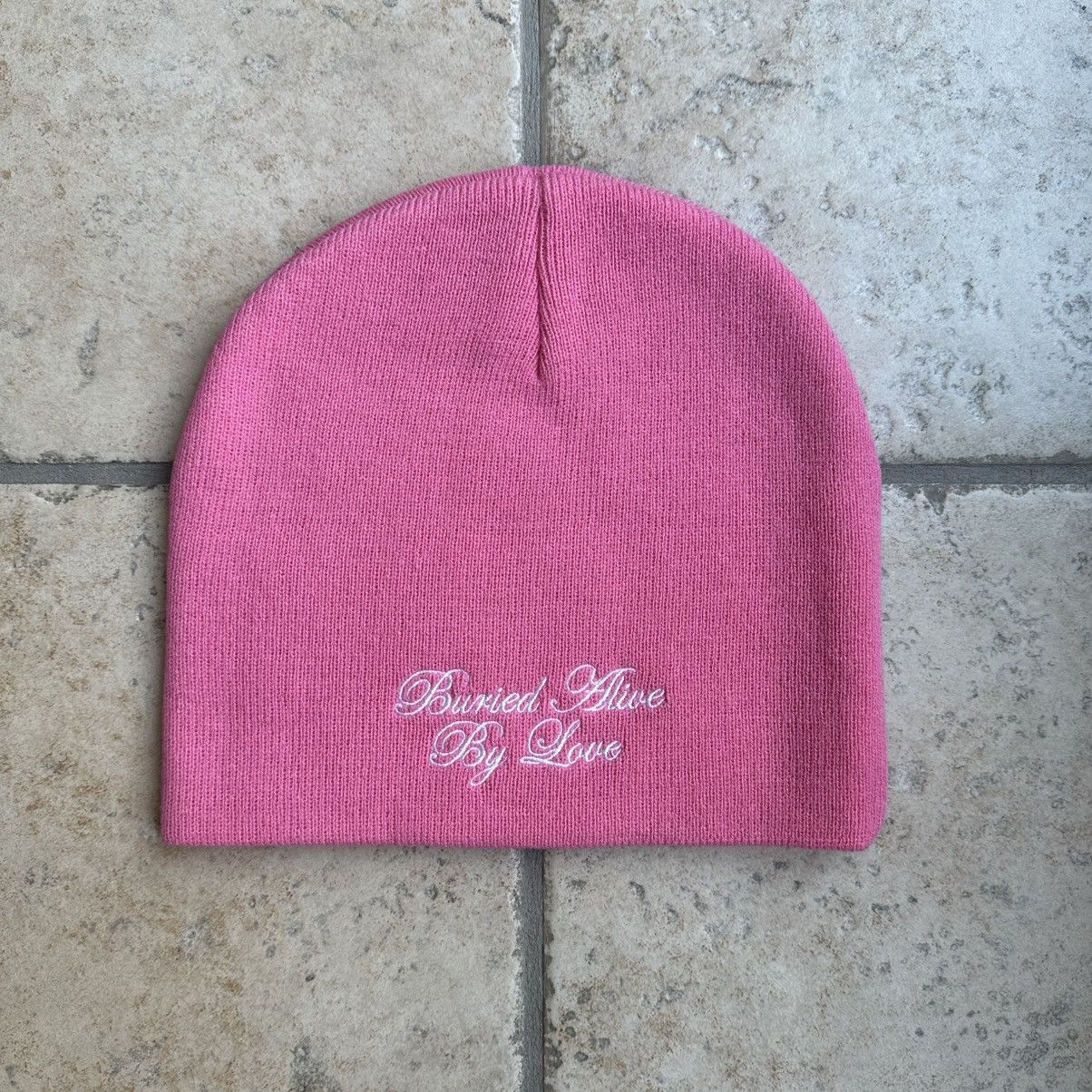 Palace Palace Tri-Gram Nein Cuff Beanie Pink Size ONE SIZE - 2 Thumbnail