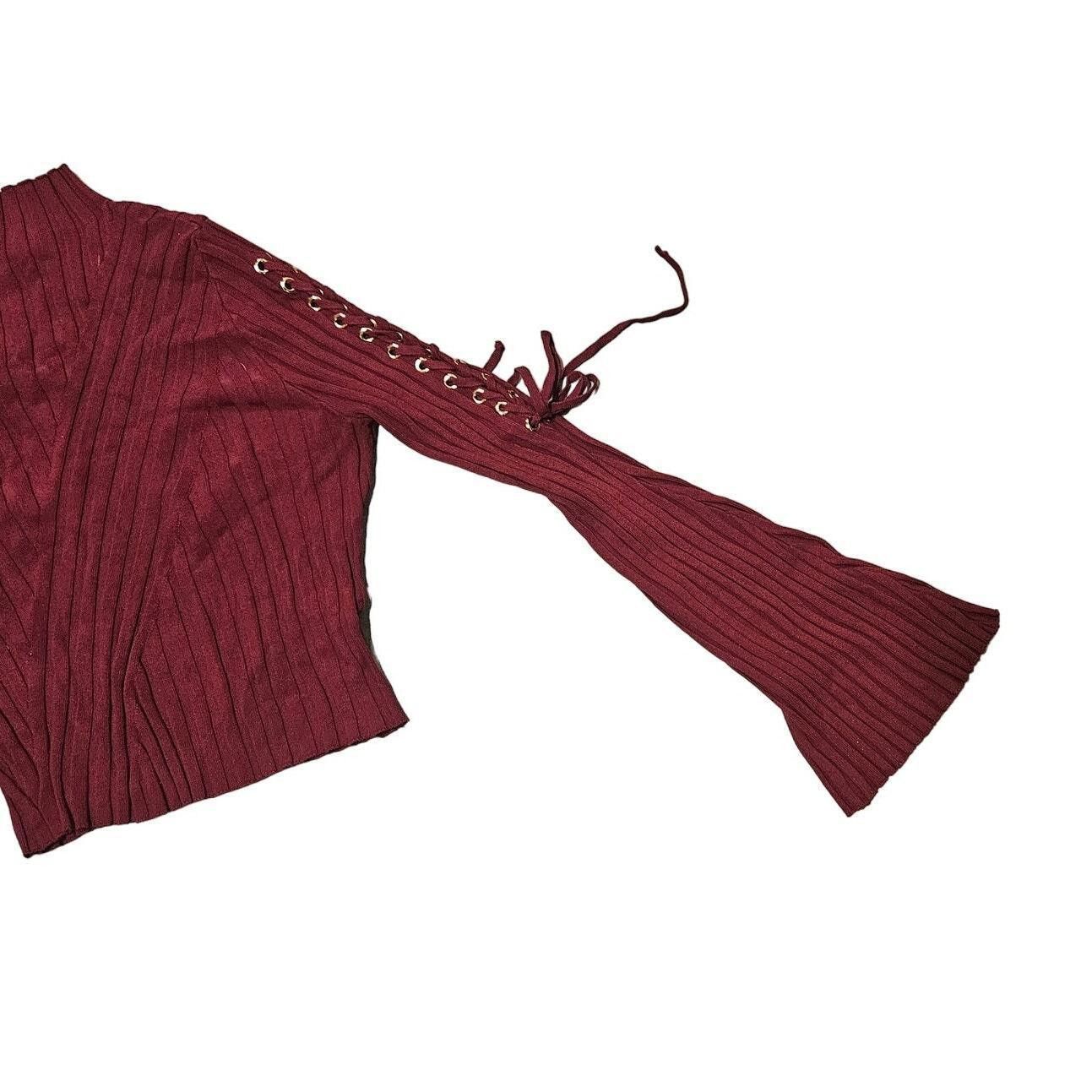 Fashion Nova Fashion Nova Ribbed Sweater Size M with Bell Sleeves Size S / US 4 / IT 40 - 2 Thumbnail