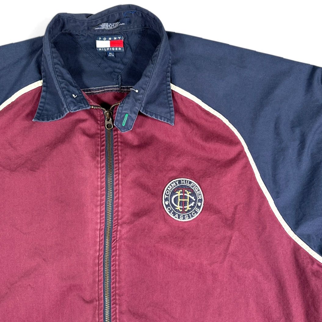 Tommy Hilfiger VINTAGE Tommy Hilfiger Shirt Adult EXTRA LARGE Red Blue Classics Zip Up 90s Size US XL / EU 56 / 4 - 2 Thumbnail