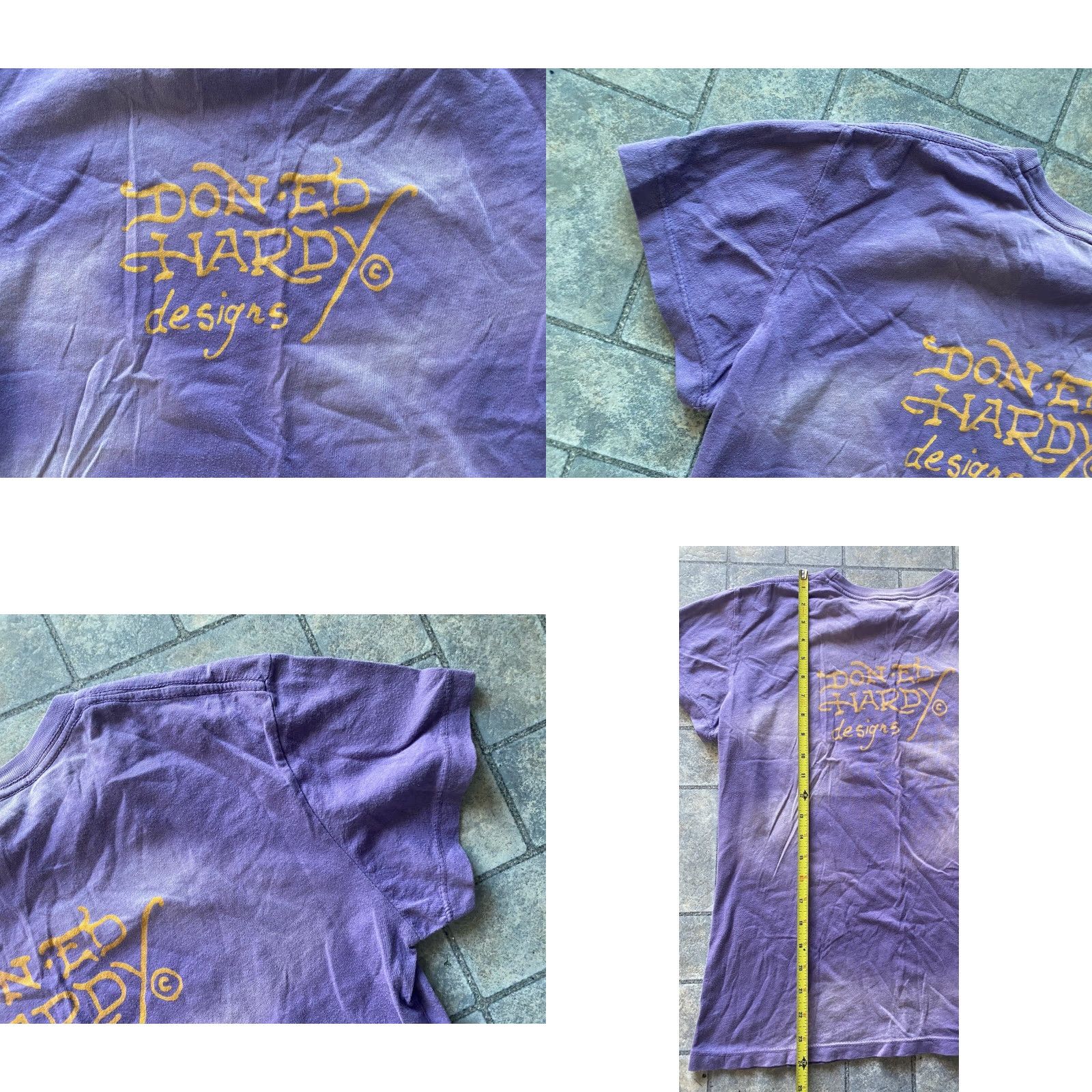 Ed Hardy Ed Hardy T-Shirt Women L Purple Short Sleeve Dagger Heart Knit Shirt Size L / US 10 / IT 46 - 9 Thumbnail