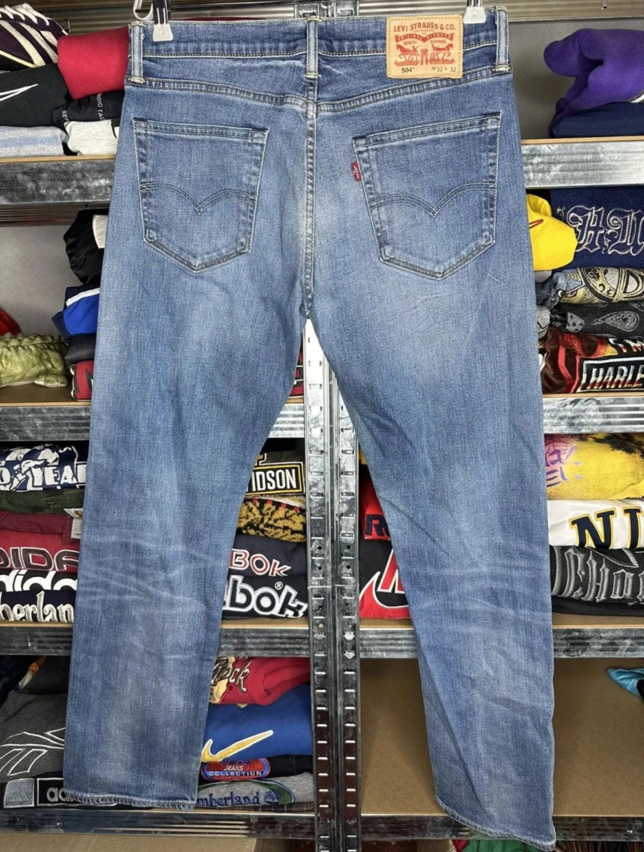 Levi's Levi’s 504 Regular Straight Jeans W32 L32 - Medium Wash Size US 32 / EU 48 - 2 Thumbnail