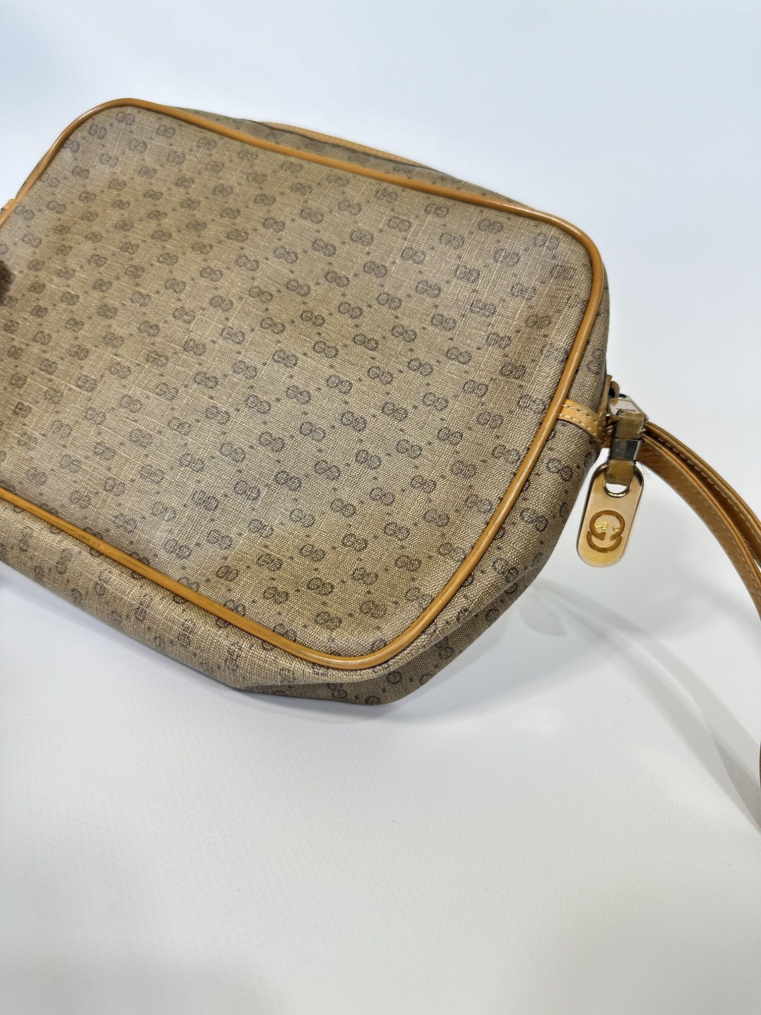 Gucci Gucci Clutch Bag Pouch Vintage GG Monogram Beige Size ONE SIZE - 12 Thumbnail