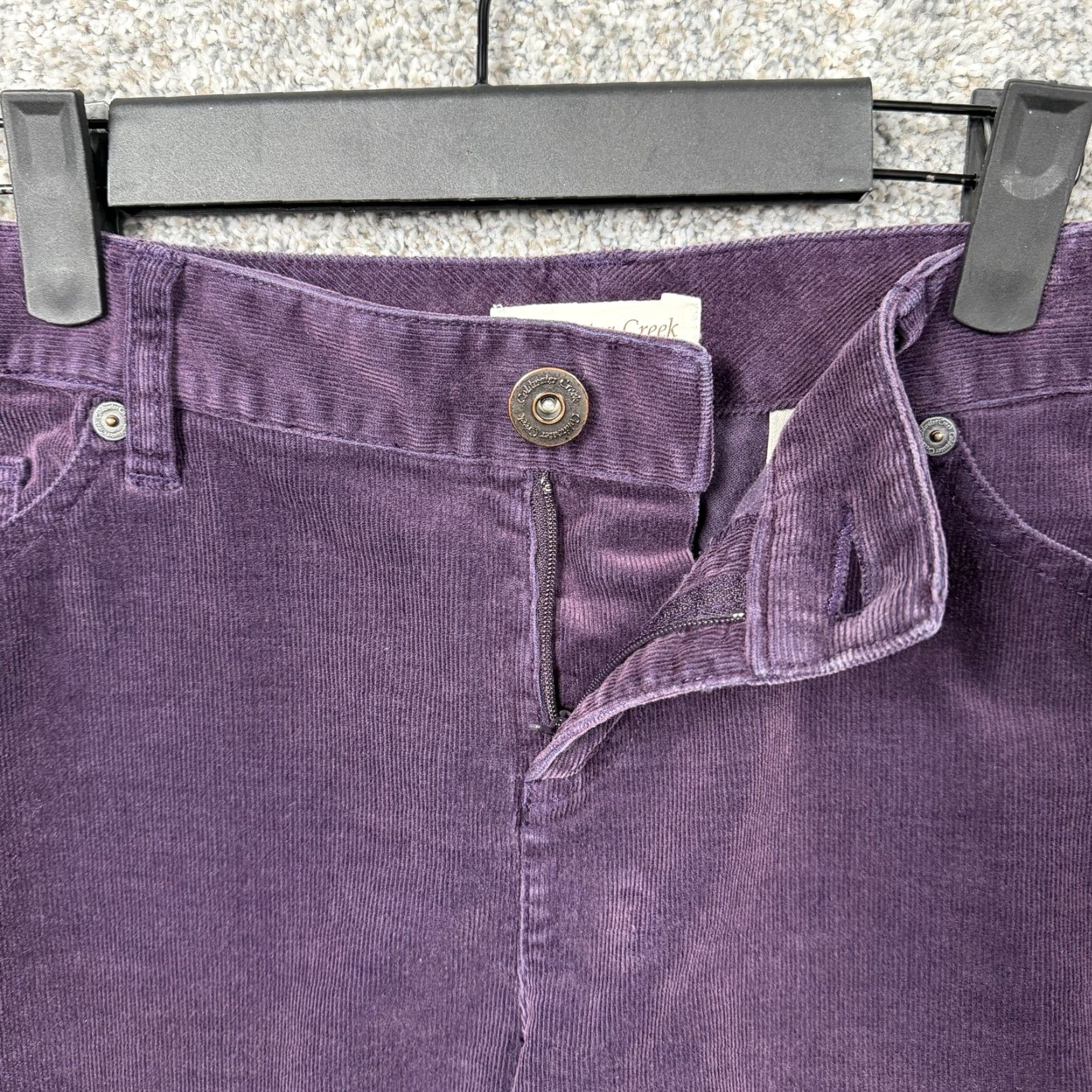 Coldwater Creek Coldwater Creek Pants P6 Petite Purple Corduroy Straight Leg Ankle Stretch Size 28" / US 6 / IT 42 - 6 Thumbnail