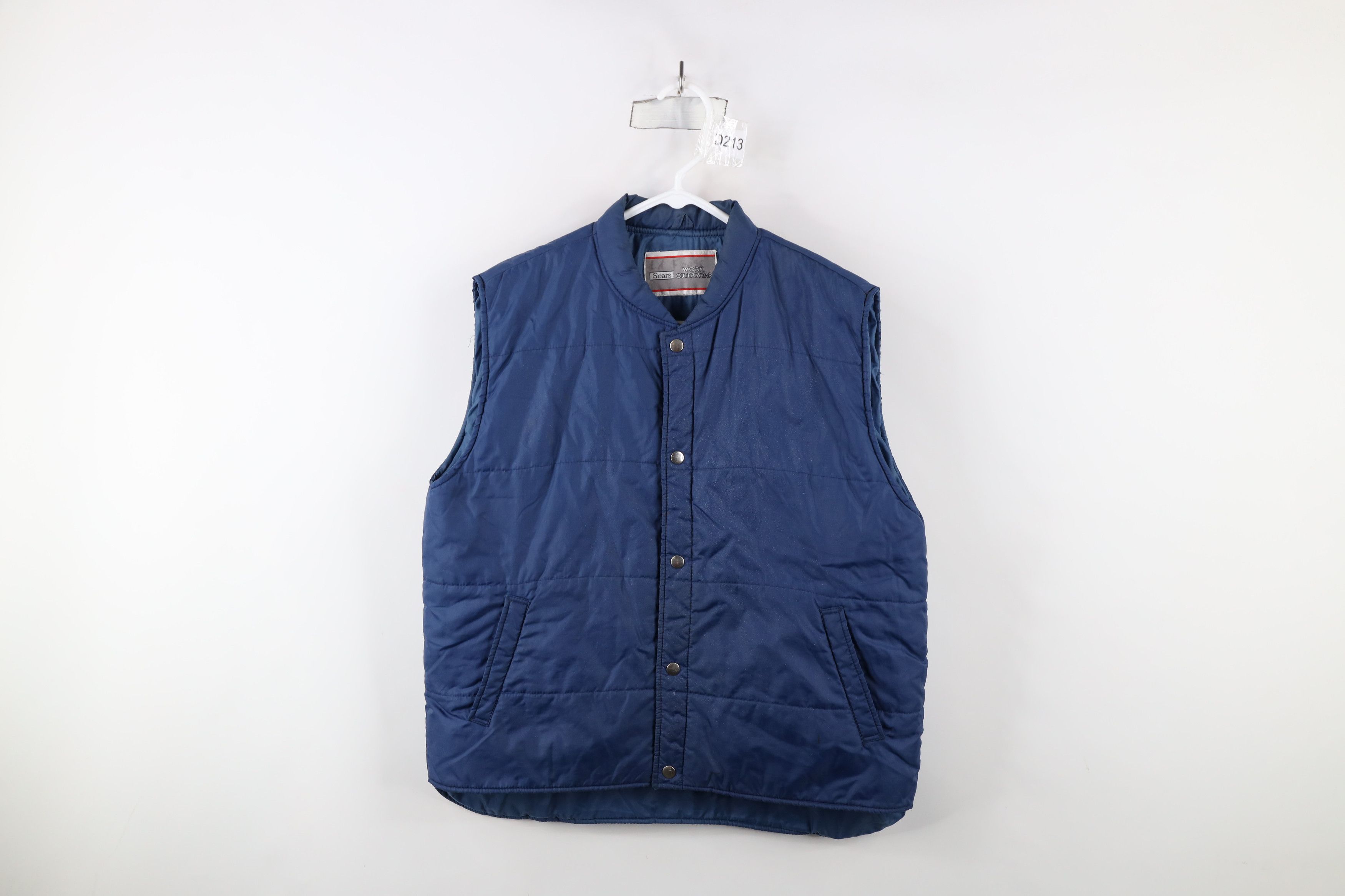 Vintage Vintage 70s Streetwear Button Puffer Vest Jacket Workwear Size US L / EU 52-54 / 3 - 1 Thumbnail
