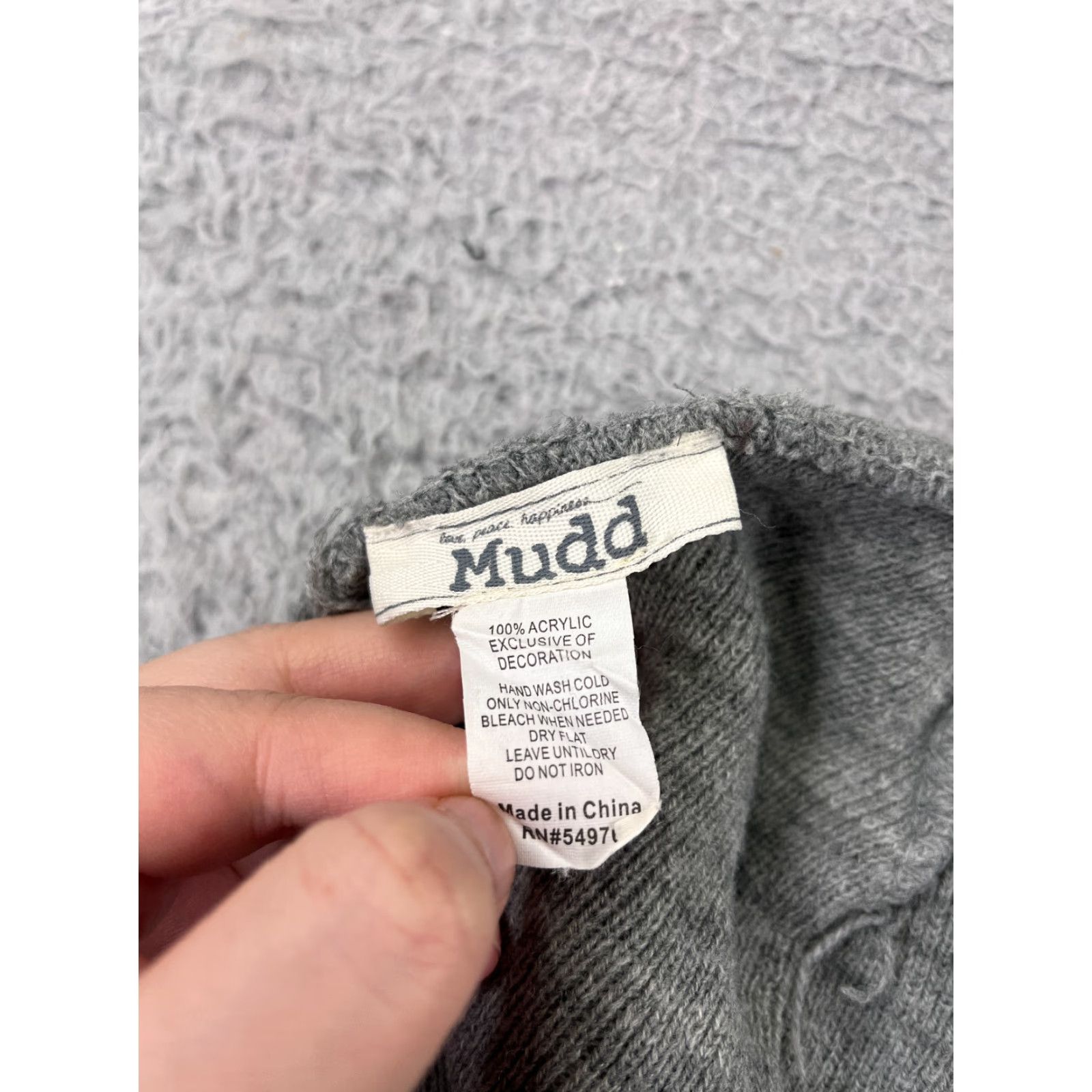 VIBE Mudd Beanie Toque Adult Gray Knit Embroidered Donut Kill My Vibe 100% Acrylic Men’s/Women’s Hat/Beanie? Size ONE SIZE - 7 Thumbnail