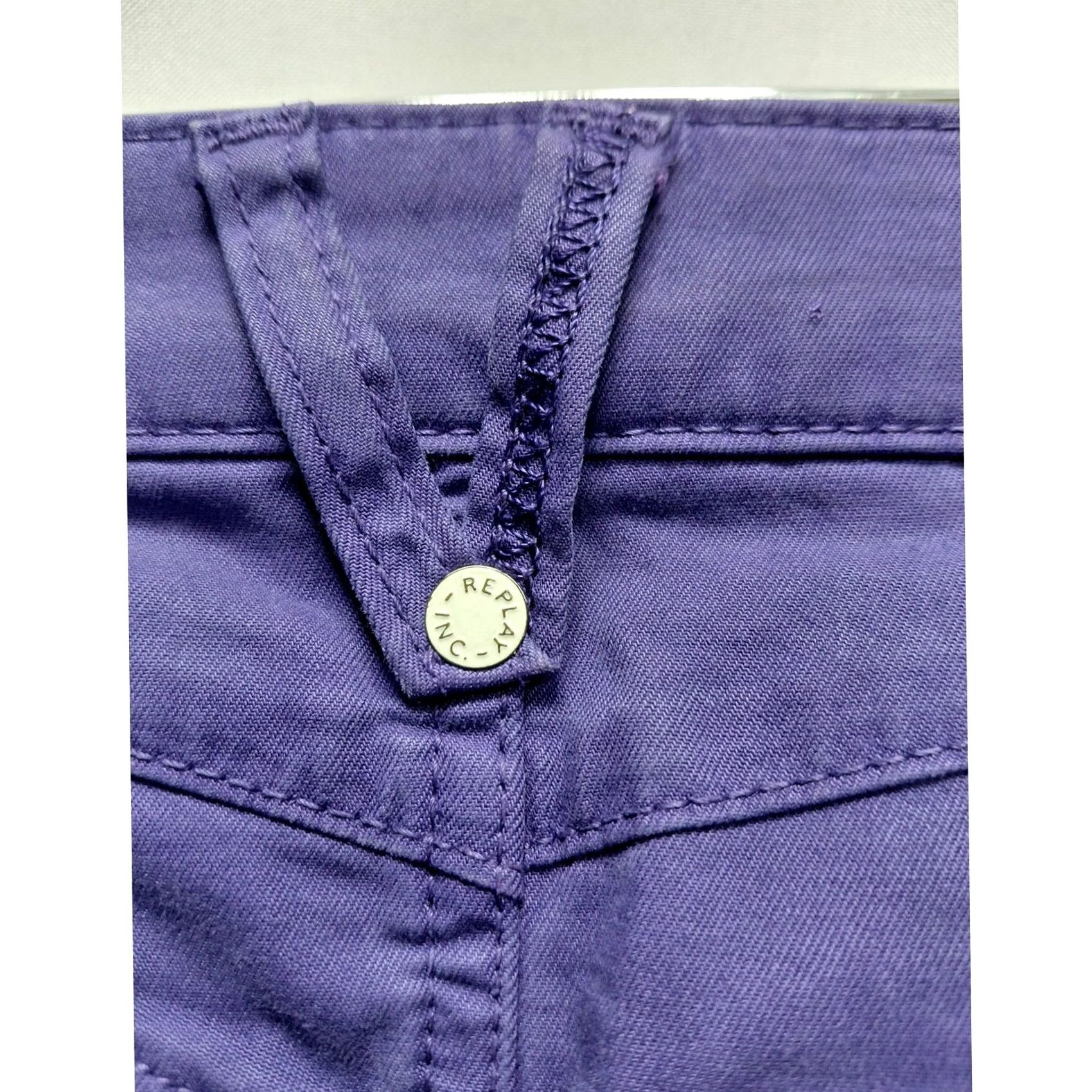 Replay Replay Jeans Purple Solid Denim Size 28 Made in Italy Women Size 28" / US 6 / IT 42 - 3 Thumbnail