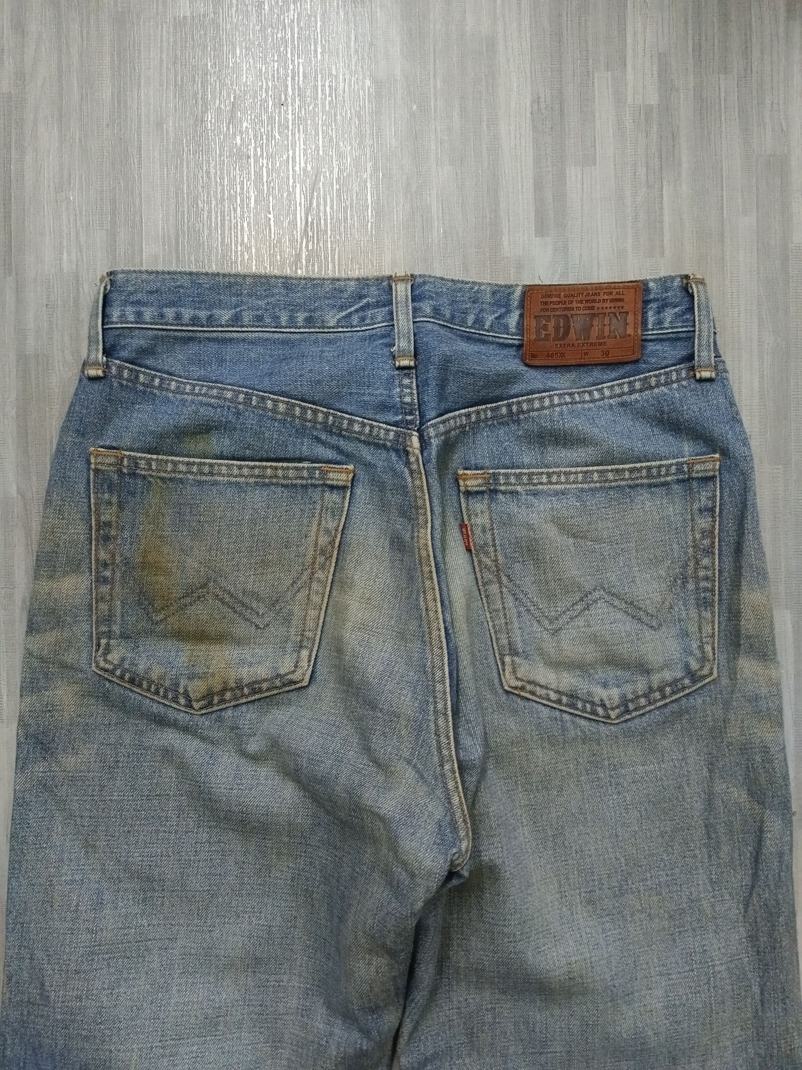 Edwin 🔥INSANE 90s RIPED KURT COBAIN STYLE EDWIN DENIM PANTS Size US 30 / EU 46 - 5 Thumbnail