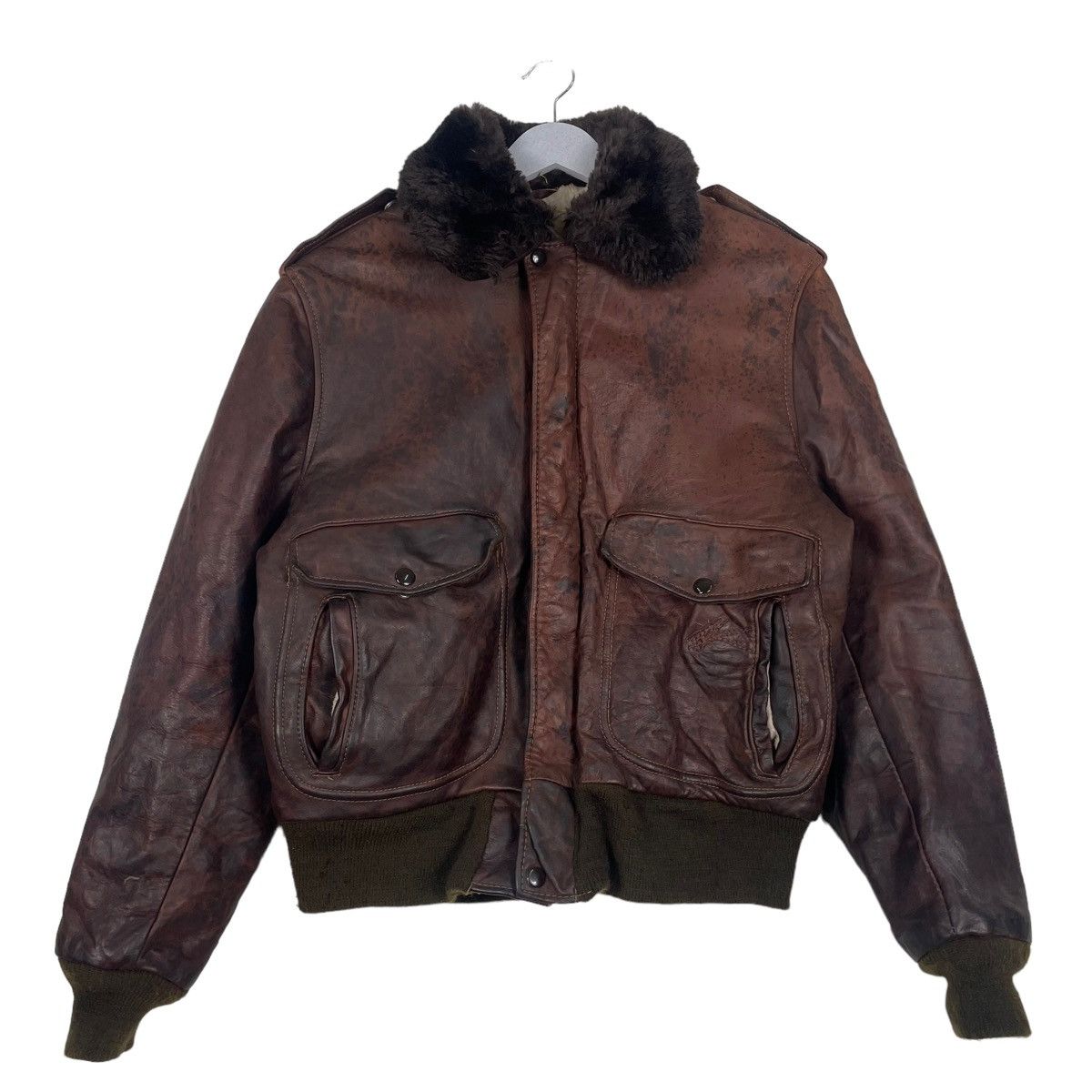 Schott × Vintage 💥SCHOTT A2 FLYER LEATHER VINTAGE JACKET Size US M / EU 48-50 / 2 - 1 Thumbnail