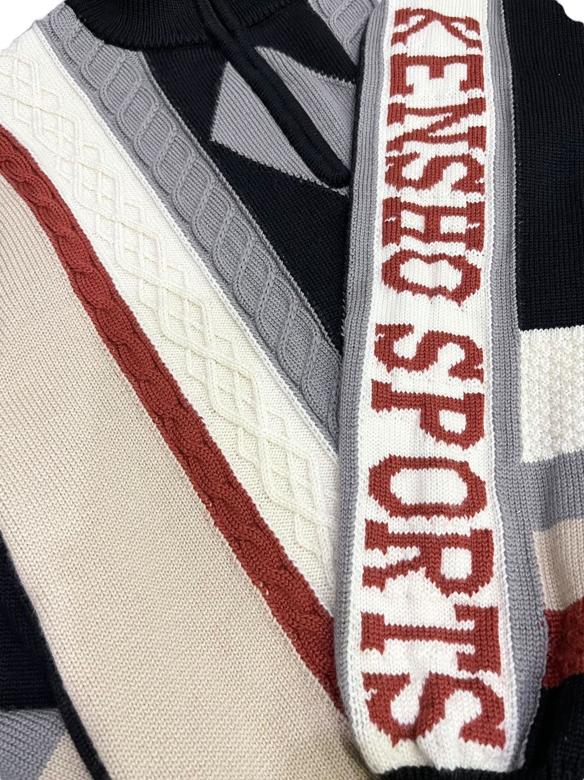 Kensho Abe 🔥FYE🔥VINTAGE KENSHO ABE SPORTS Wool Knitwear Sweater Japan Size US L / EU 52-54 / 3 - 6 Thumbnail