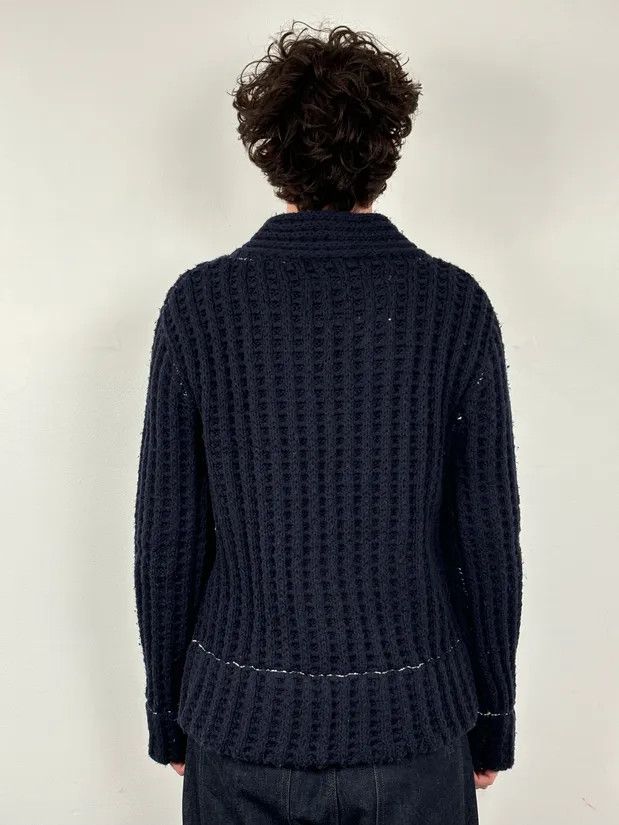 Maison Margiela FW2012 Maison Margiela x H&M Wool Navy Cable Knit Sweater Size US L / EU 52-54 / 3 - 3 Thumbnail