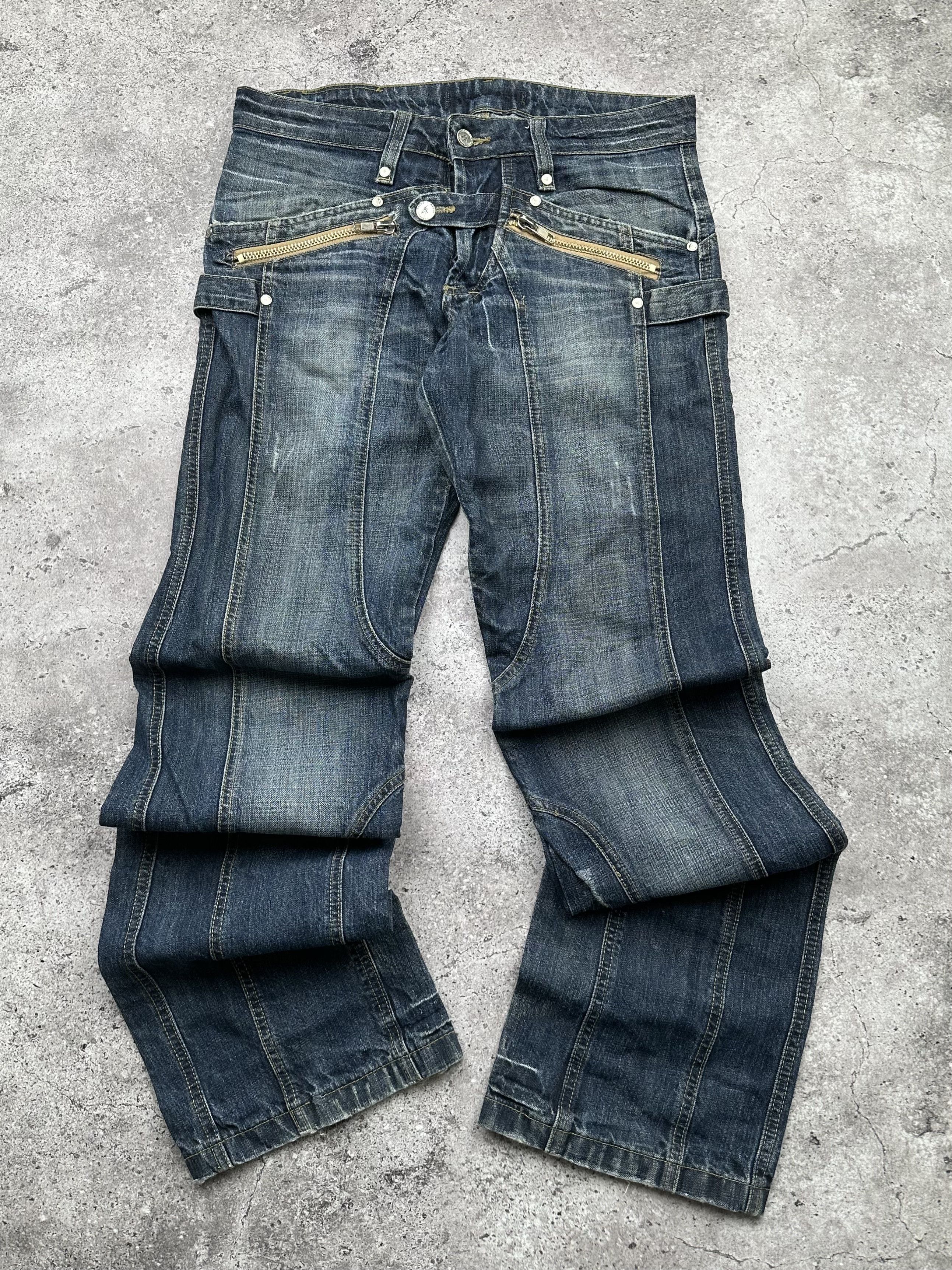 image of Avant Garde x Vintage Amazing Bondage Jeans in Blue, Men's (Size 30)