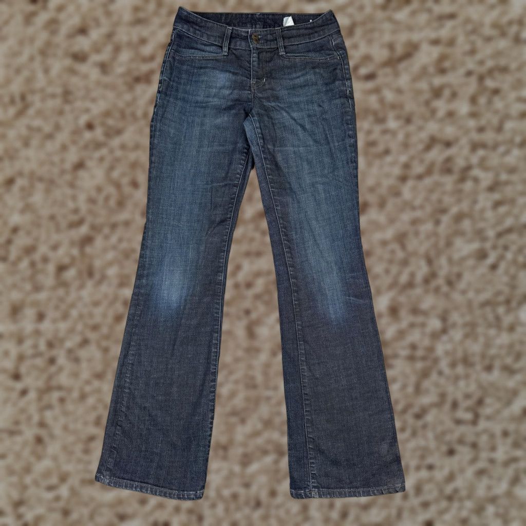 Gap Jeans Womens 6 Tall Bootcut Denim Dark Blue Mid Rise 28x33 Stretch Pockets 5-Pocket City 1969 Mens? Girls?
