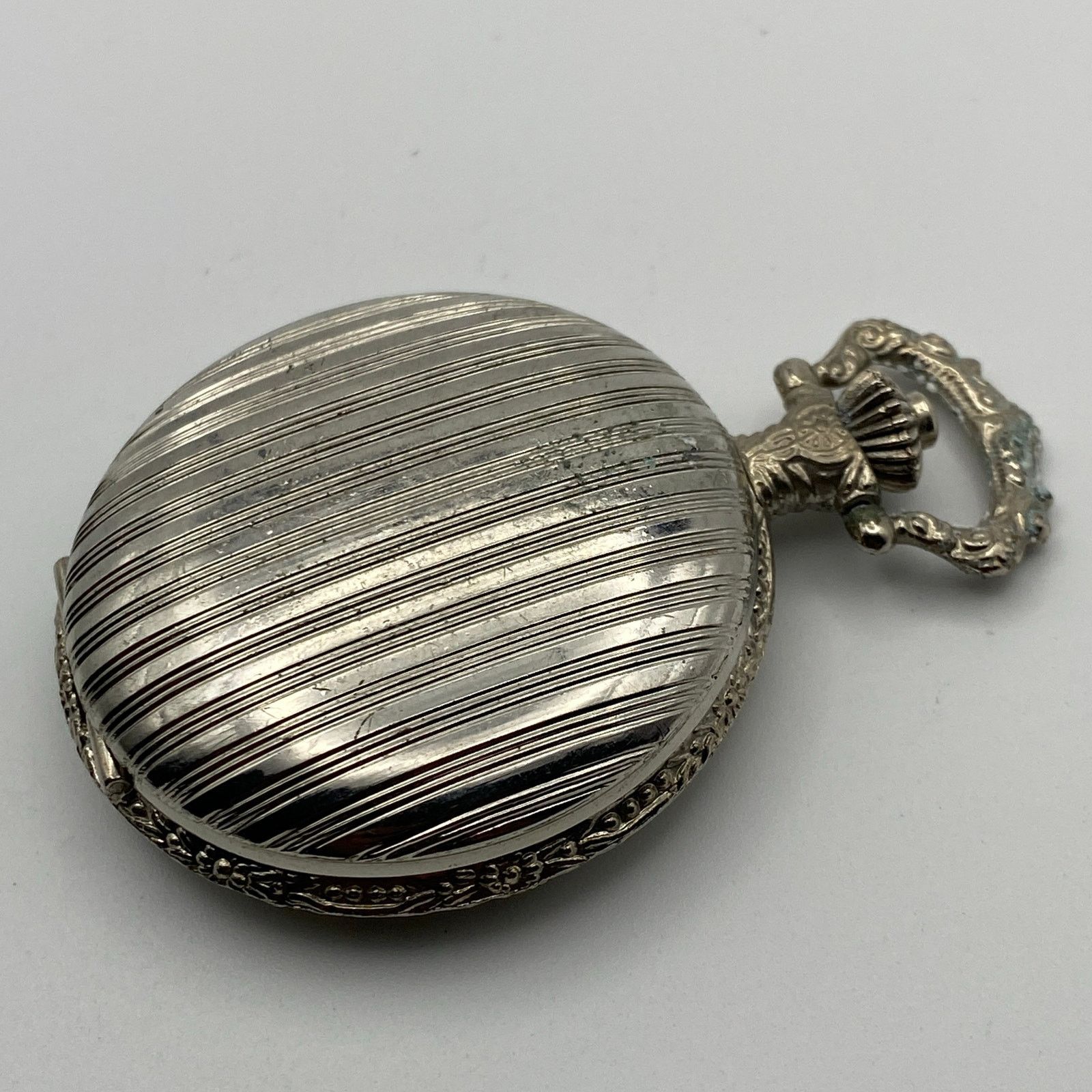Other Elegant Silver Tone Moulin Pocket Watch - New Battery! Size ONE SIZE - 2 Thumbnail