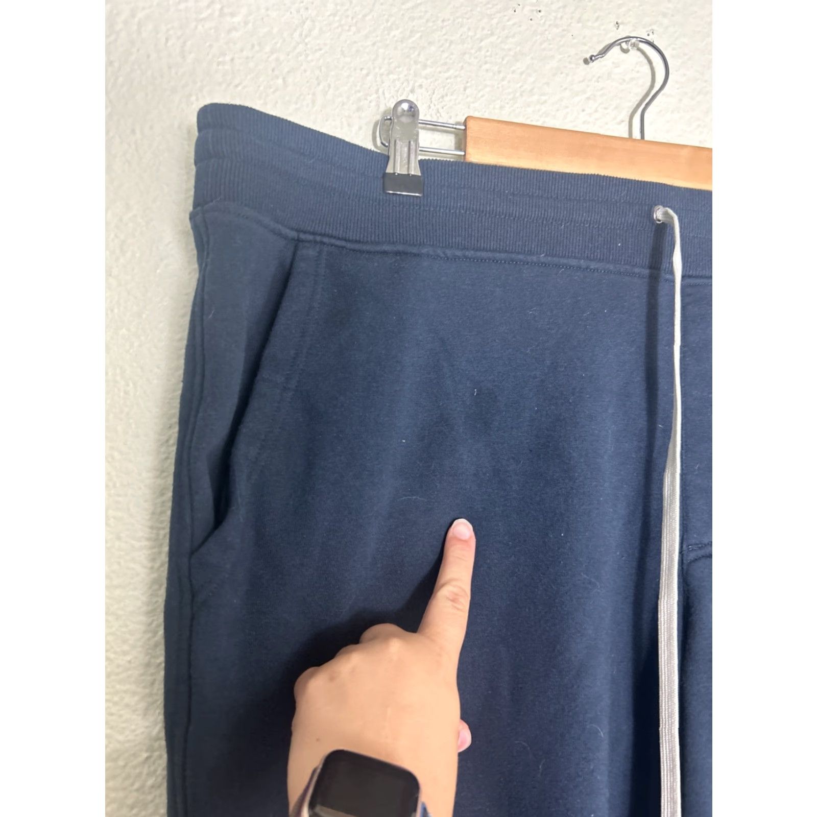 Vintage True Classic Fleece Joggers Mens XXL Navy Tapered Sweatpants Cotton Polyester Spandex Slim Fit 2XL Elastic Waist Pockets Lounge Activewear Size US 39 - 4 Thumbnail