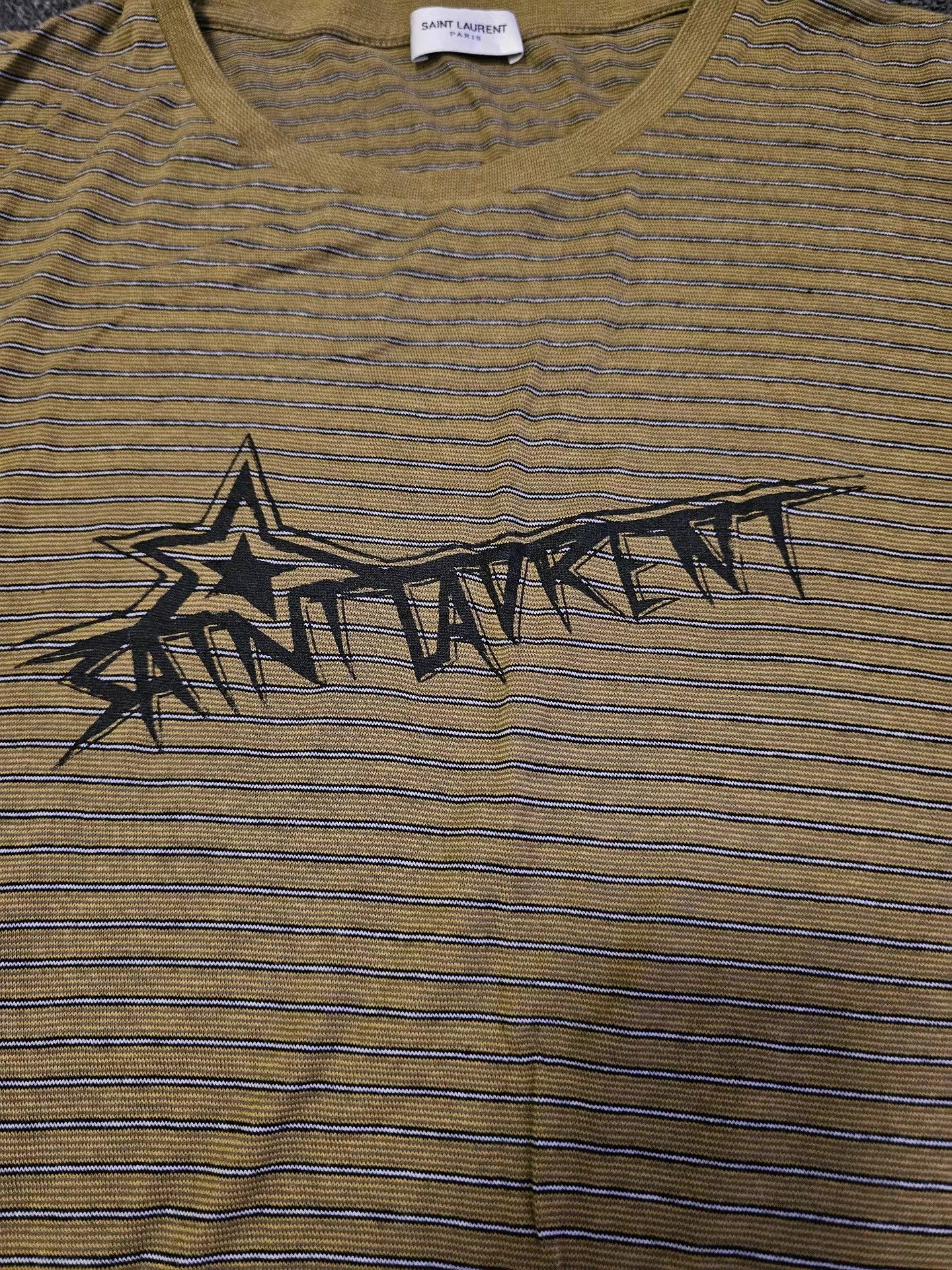 Saint Laurent Paris Saint Laurent Brown Plaid Short Sleeve T-shirt Size US L / EU 52-54 / 3 - 3 Thumbnail