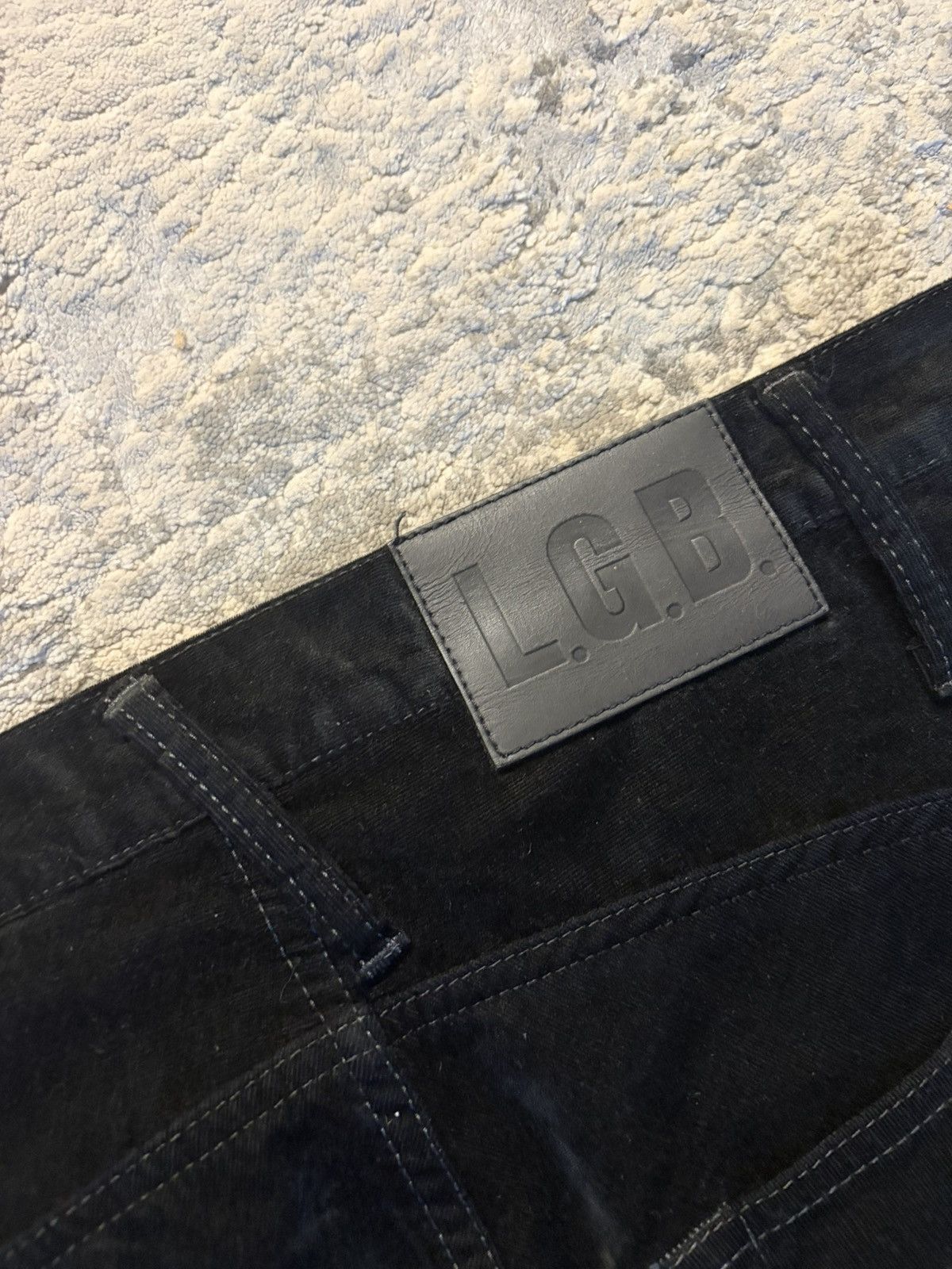 Le Grande Bleu (L.G.B.) LGB - Lazy Wolf Black Velvet Flare Jeans Size US 32 / EU 48 - 8 Thumbnail