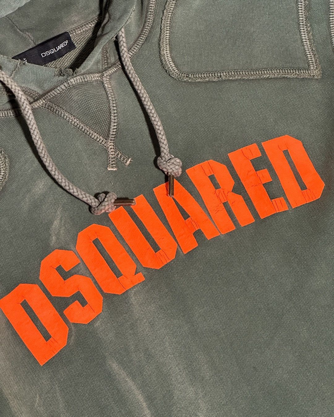Dsquared2 FW12 Sweat Stain Tape Logo Hoodie Size US M / EU 48-50 / 2 - 3 Thumbnail