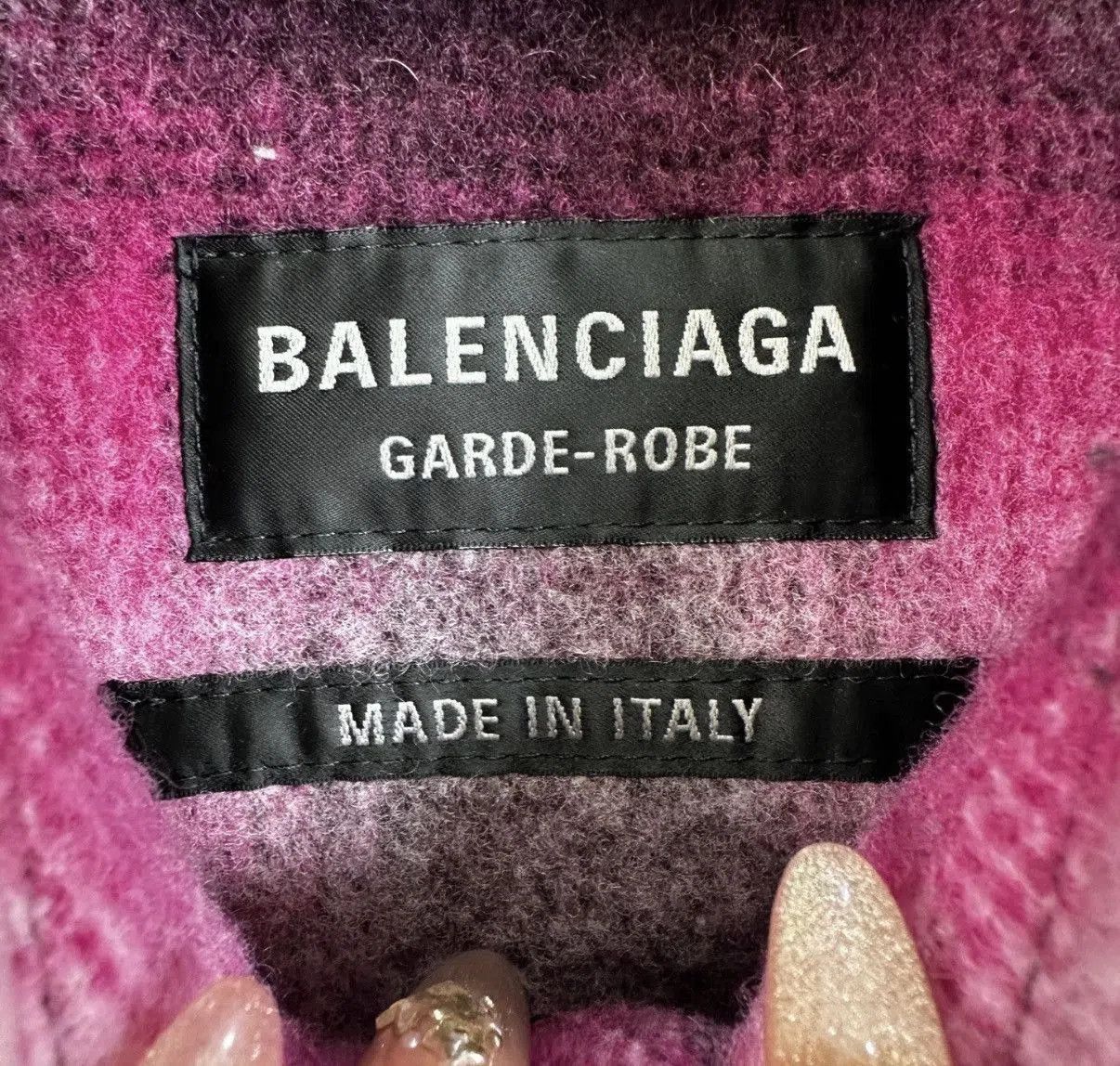 Balenciaga Pink Plaid Long Sleeve Button Up Shirt. Size US M / EU 48-50 / 2 - 4 Thumbnail