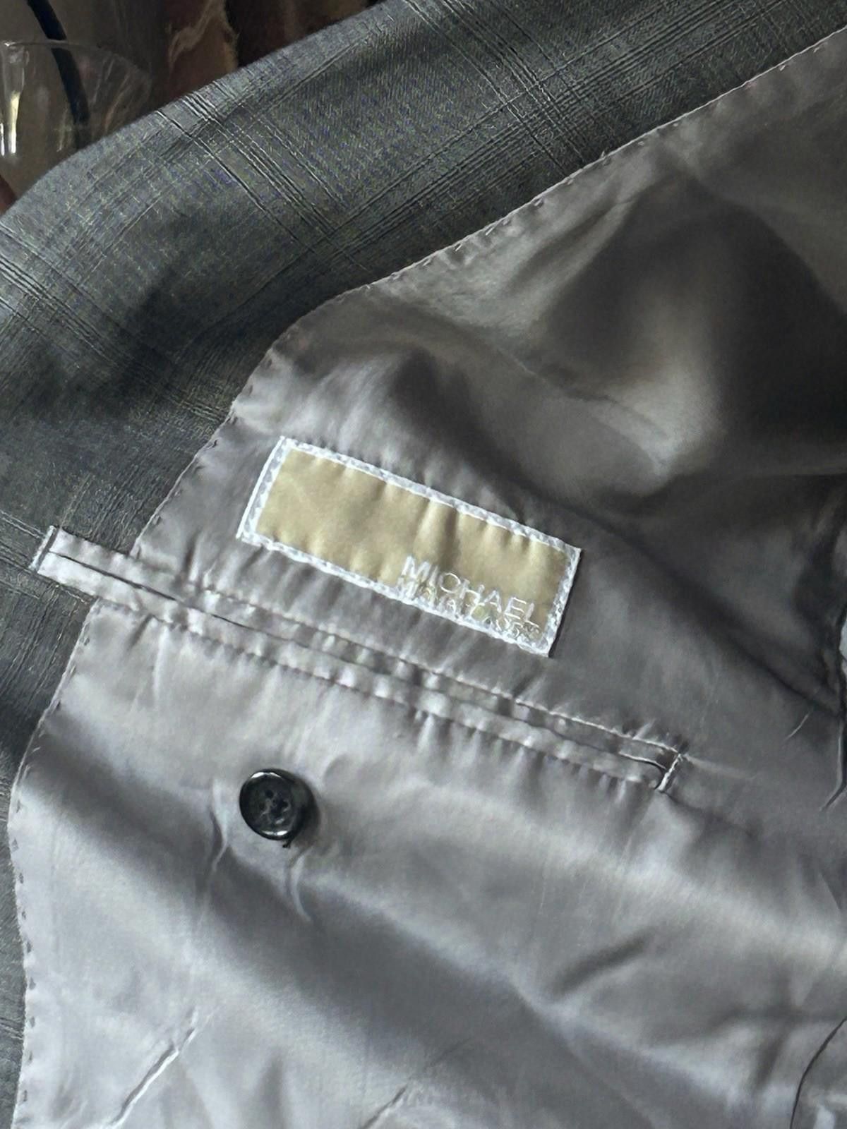 Michael Kors Michael Kors 40R Men Blazer Gray Plaid Woolmark 2 Button Size 38R - 7 Thumbnail