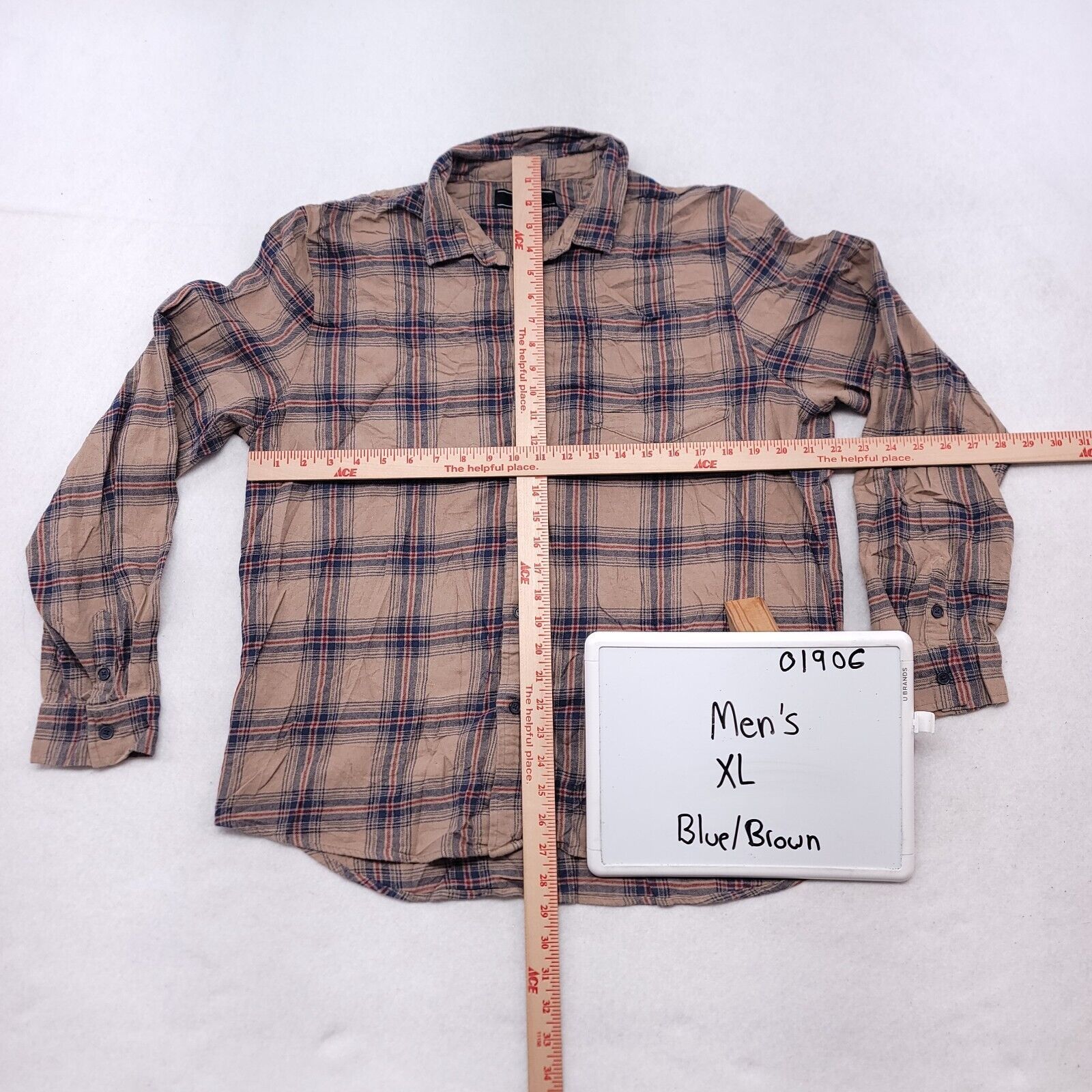 Forever 21 Forever 21 Tartan Flannel Button Up Shirt Mens Size XL Brown Size US XL / EU 56 / 4 - 6 Thumbnail