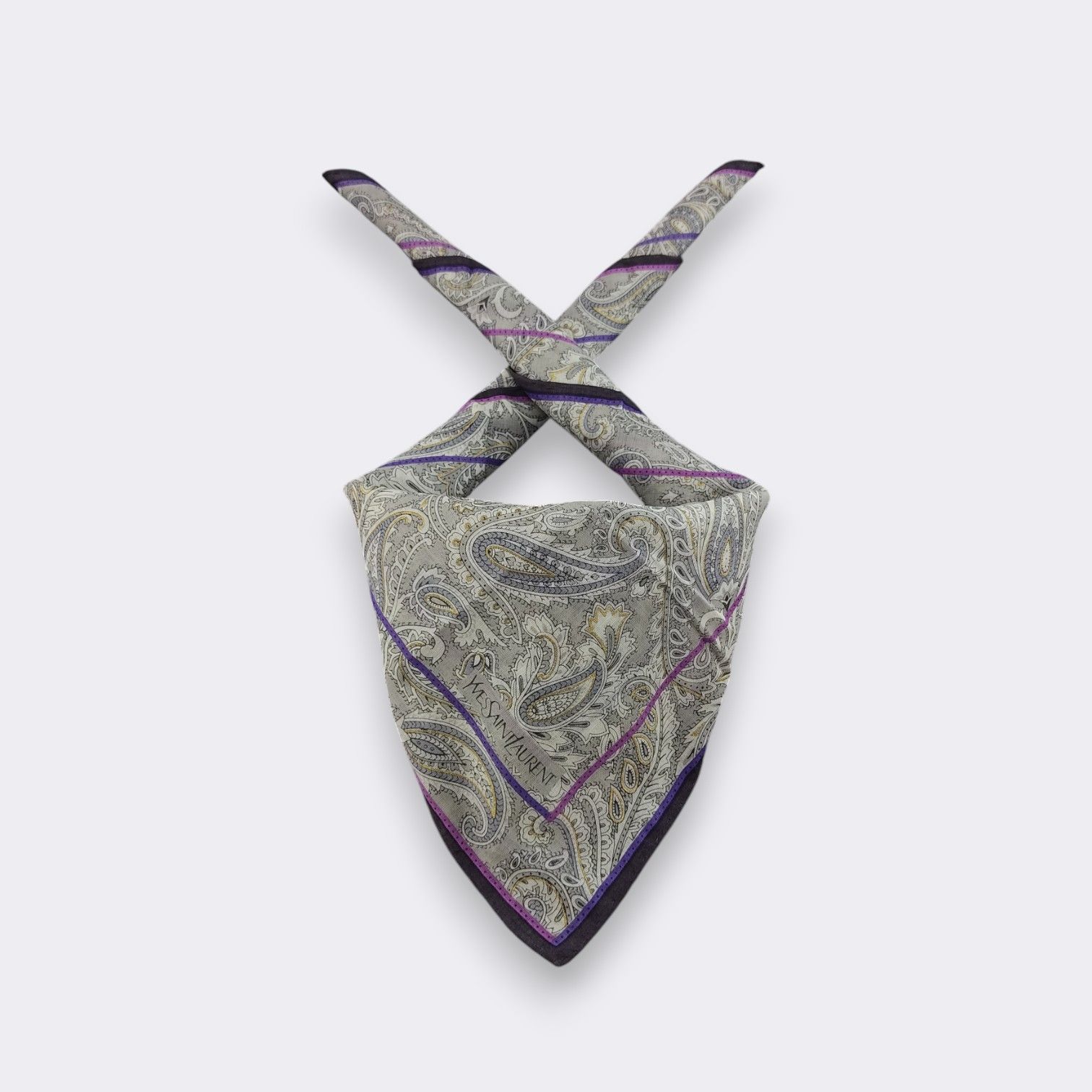 Yves Saint Laurent Vintage Yves Saint Laurent Handkerchief Neckerchief H121K Size ONE SIZE - 1 Thumbnail