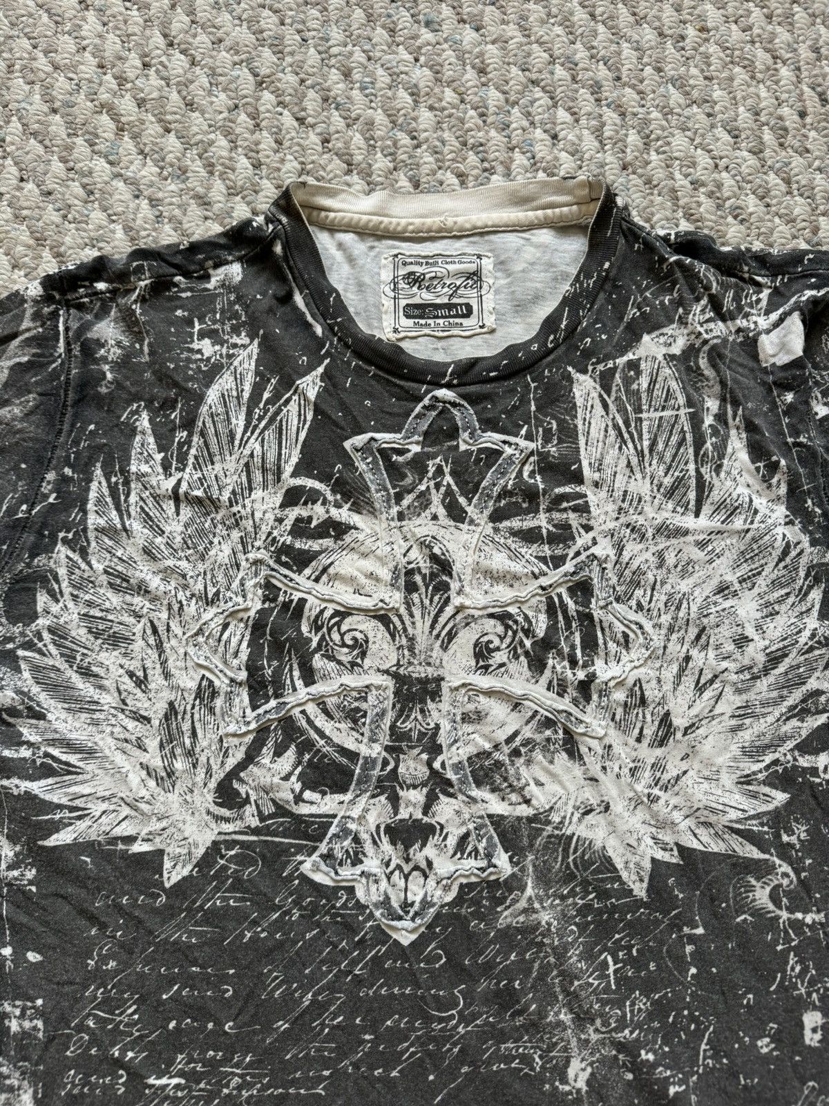 Retrofit Vintage y2k Grey Retrofit Cross Shirt (S) Size US S / EU 44-46 / 1 - 2 Thumbnail